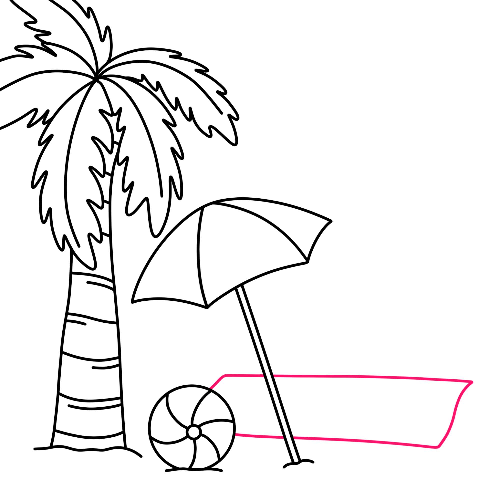 Beach Drawing - Step-16