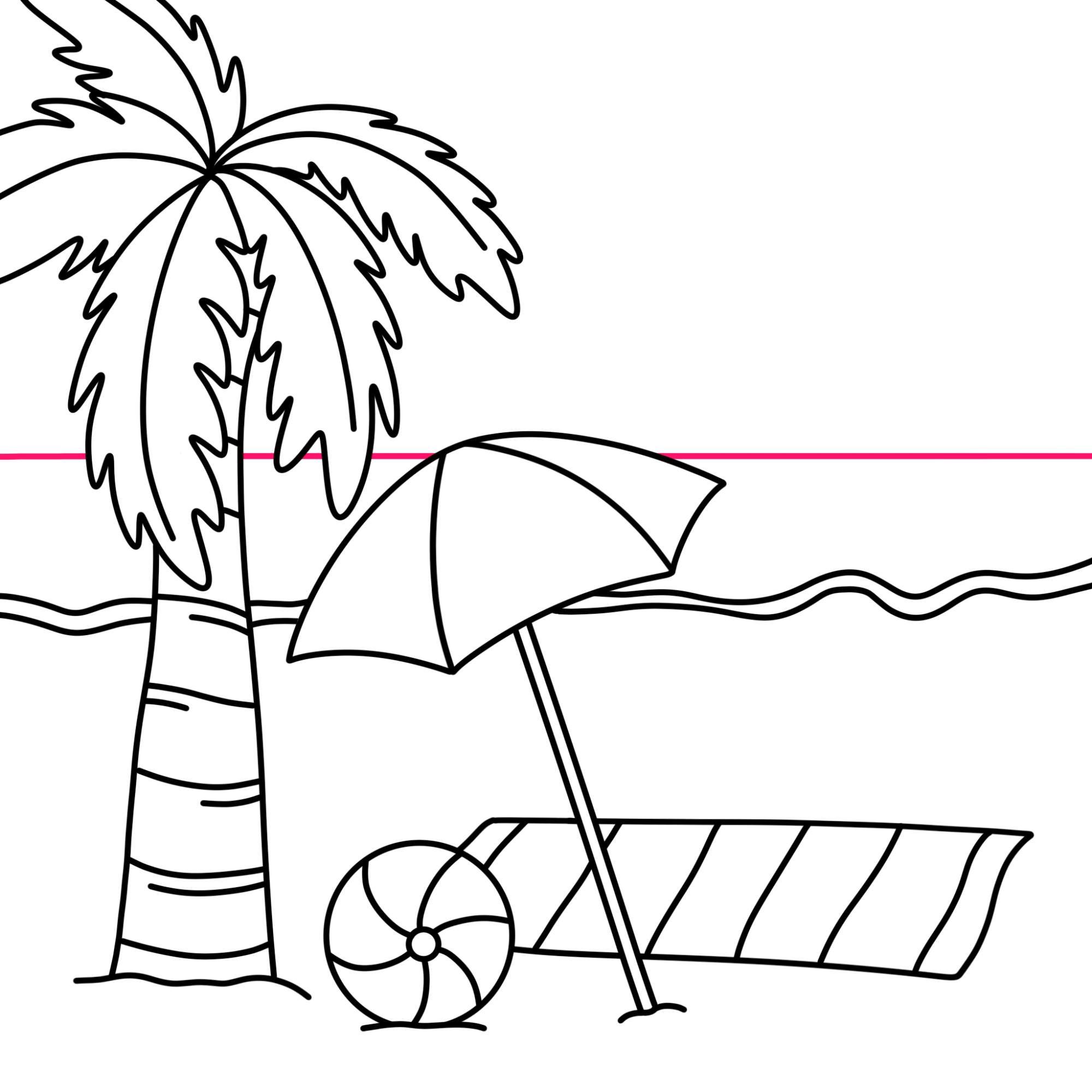 Beach Drawing - Step-19