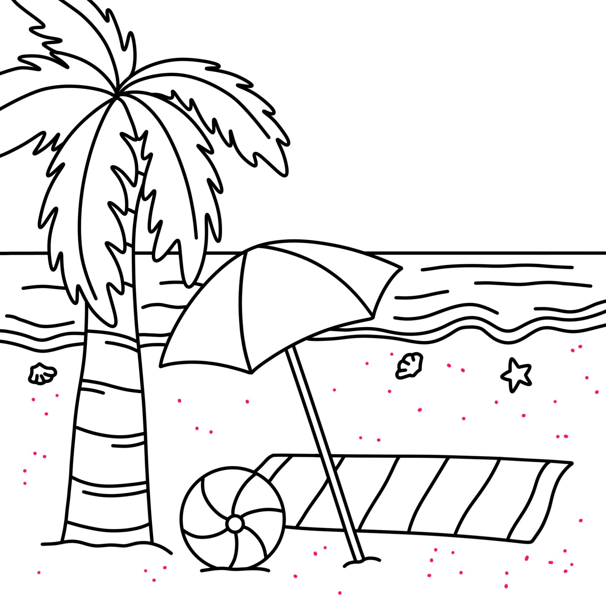 Beach Drawing - Step-22