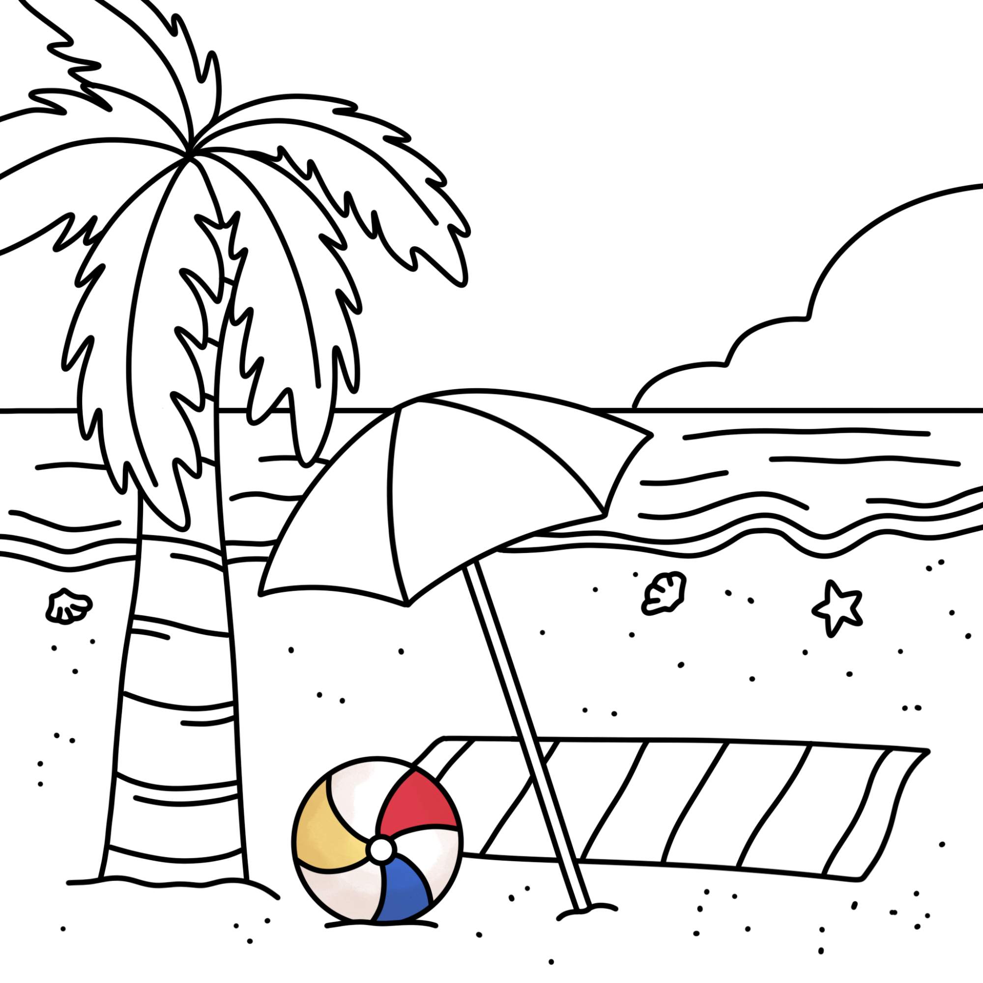 Beach Drawing - Step-24