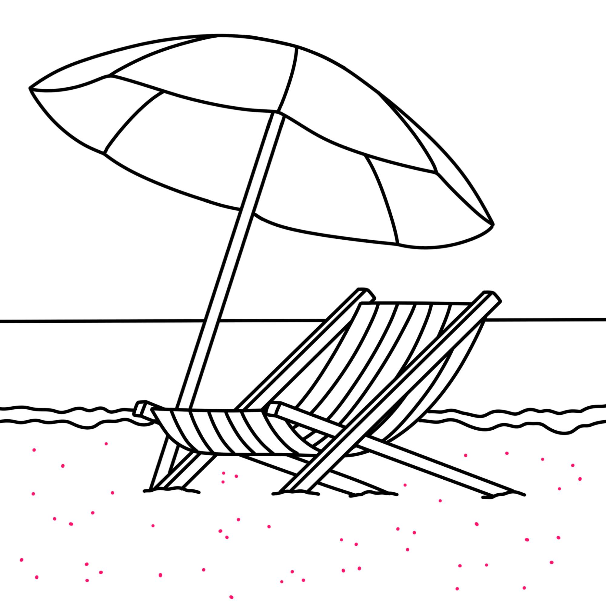 Draw a Beach Chair - Step-12