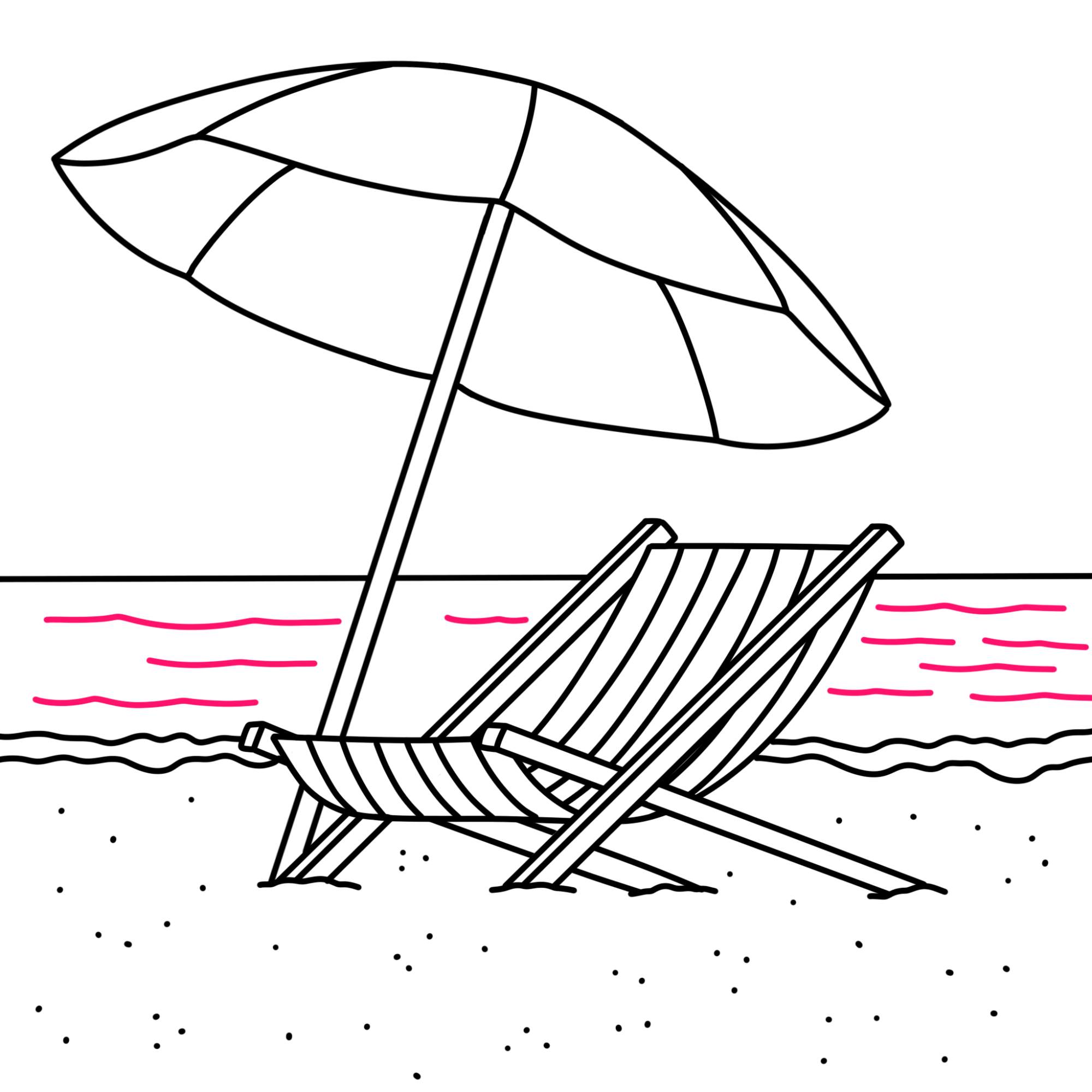 Draw a Beach Chair - Step-13