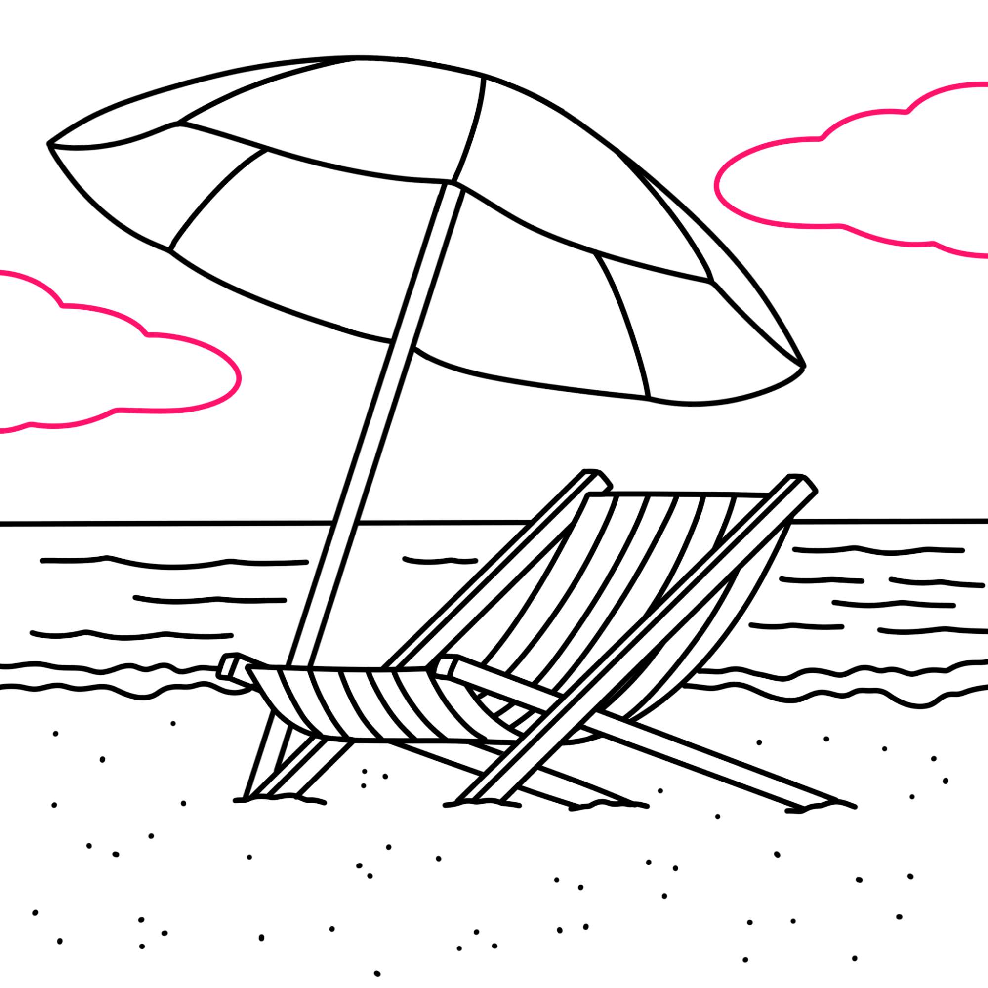 Draw a Beach Chair - Step-14