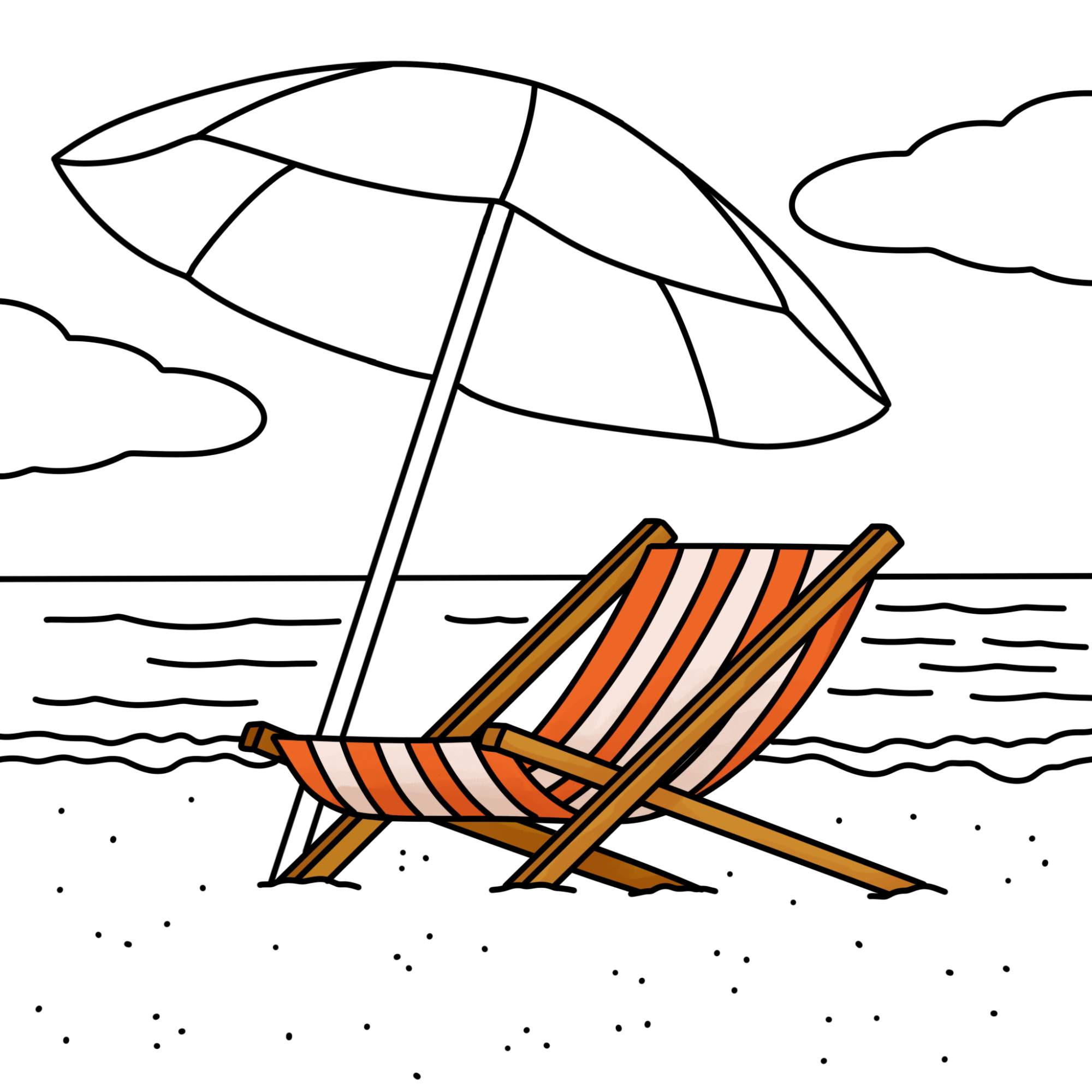 Draw a Beach Chair - Step-15