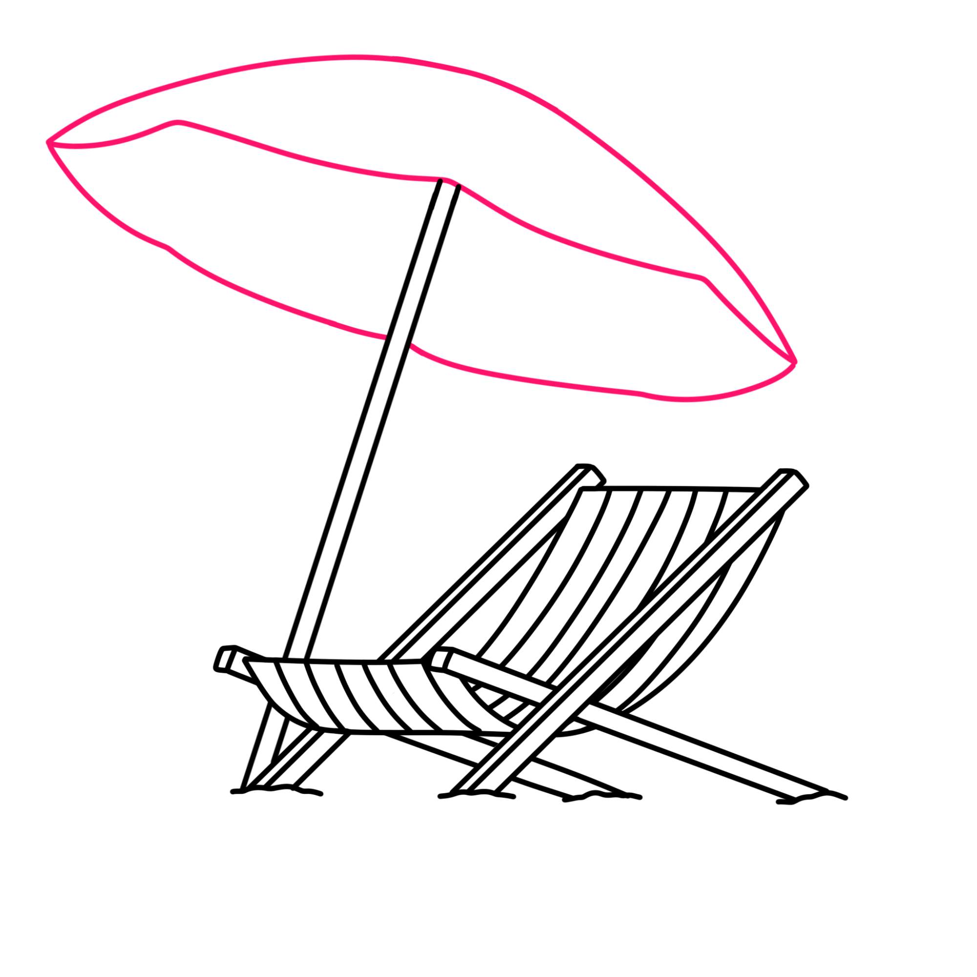 Draw a Beach Chair - Step-8