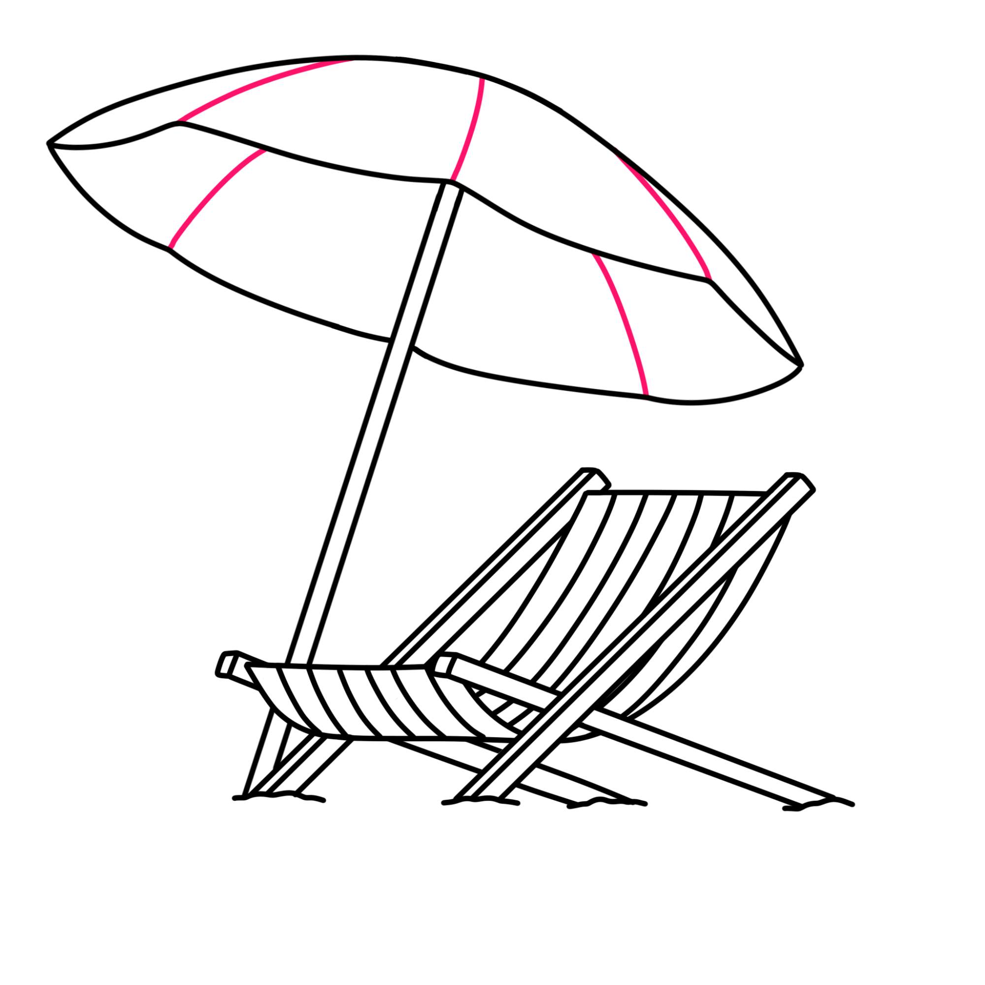 Draw a Beach Chair - Step-9