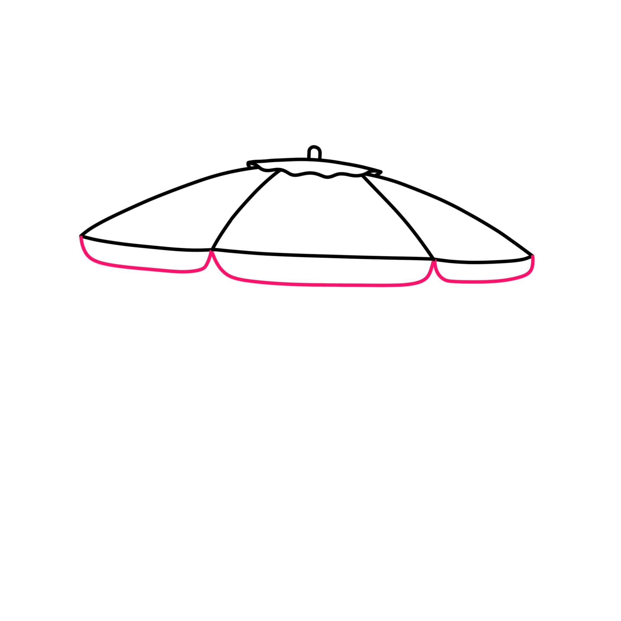 Draw a Beach Umbrella - Step-5