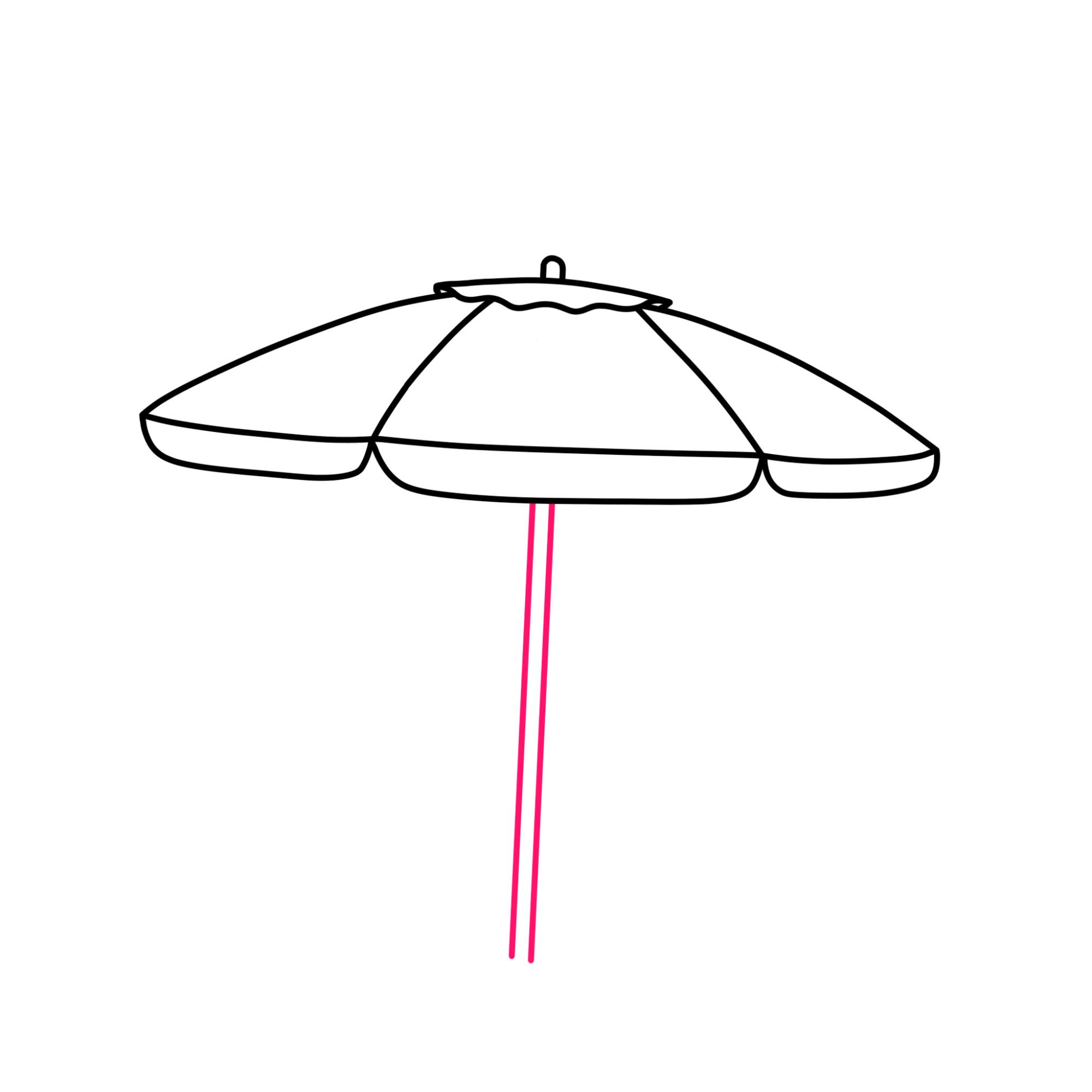 Draw a Beach Umbrella - Step-6