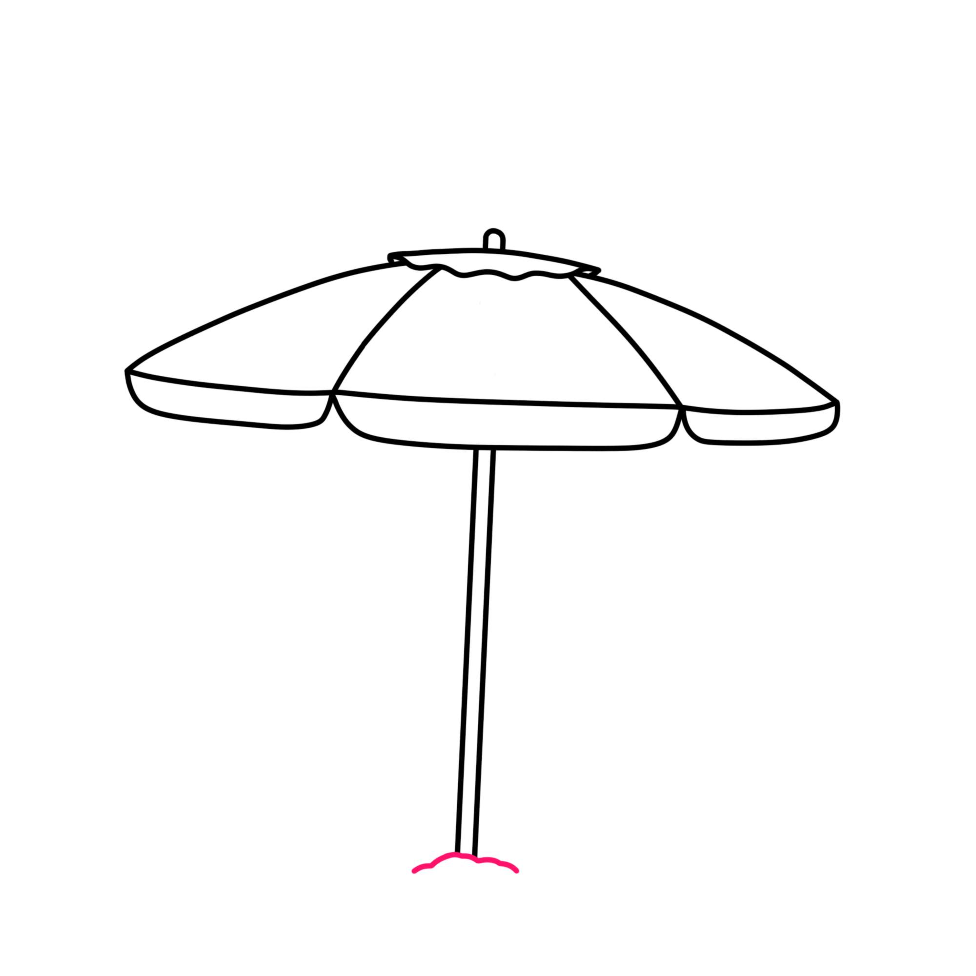 Draw a Beach Umbrella - Step-7