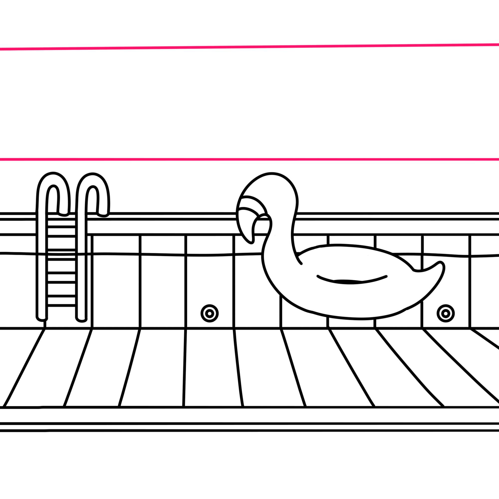 Draw a Swimming Pool - Step-12