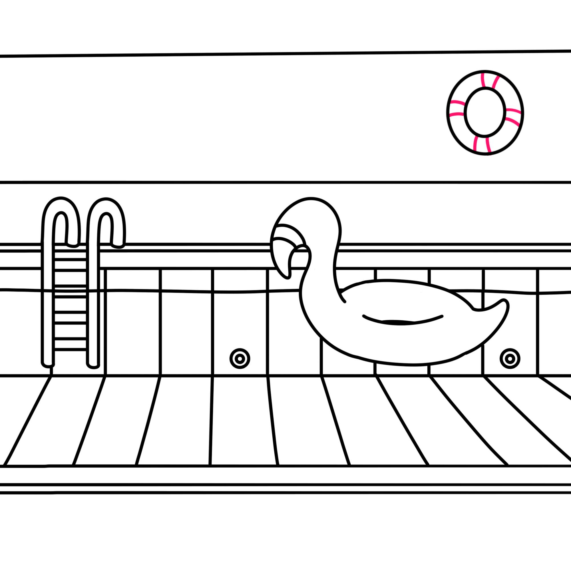 Draw a Swimming Pool - Step-14