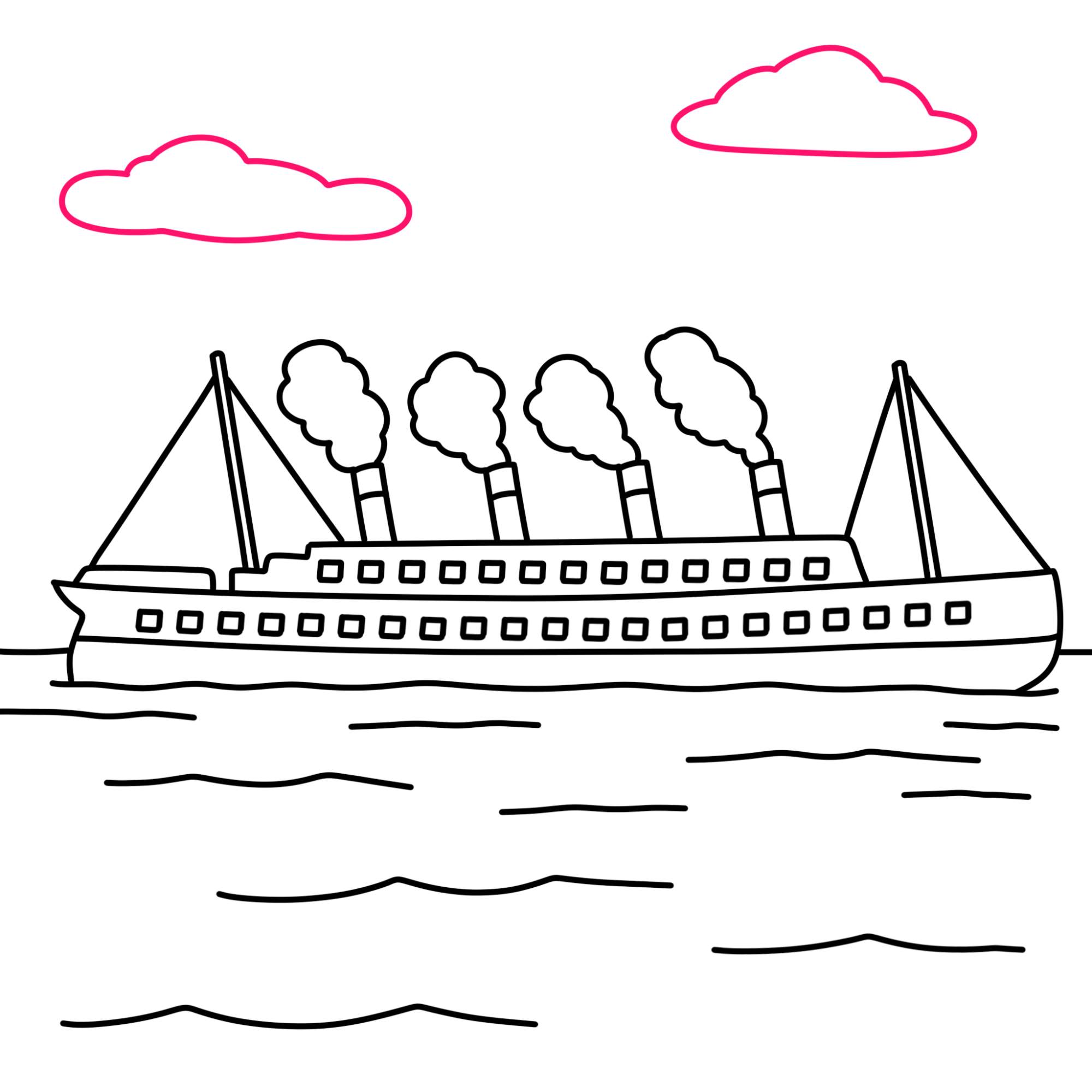 Draw the Titanic - Step-14