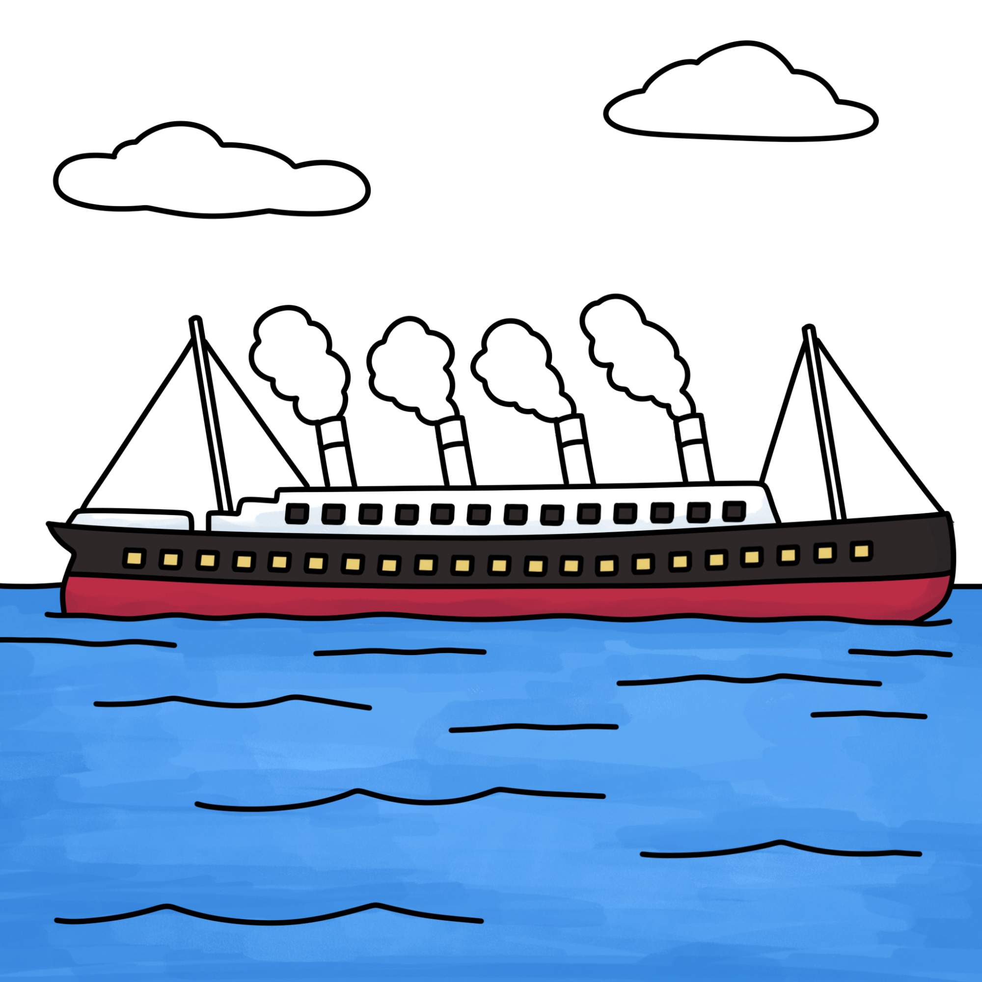 Draw the Titanic - Step-16