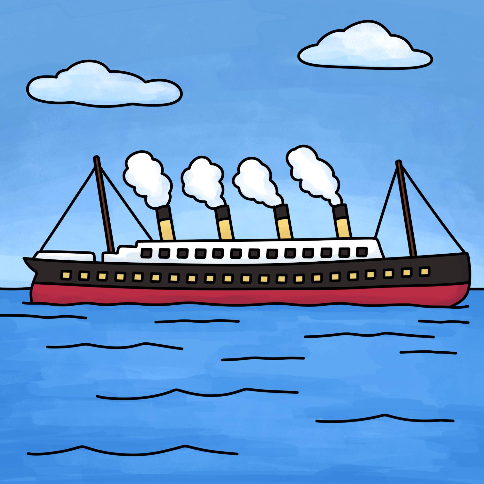 Draw the Titanic - Step-18