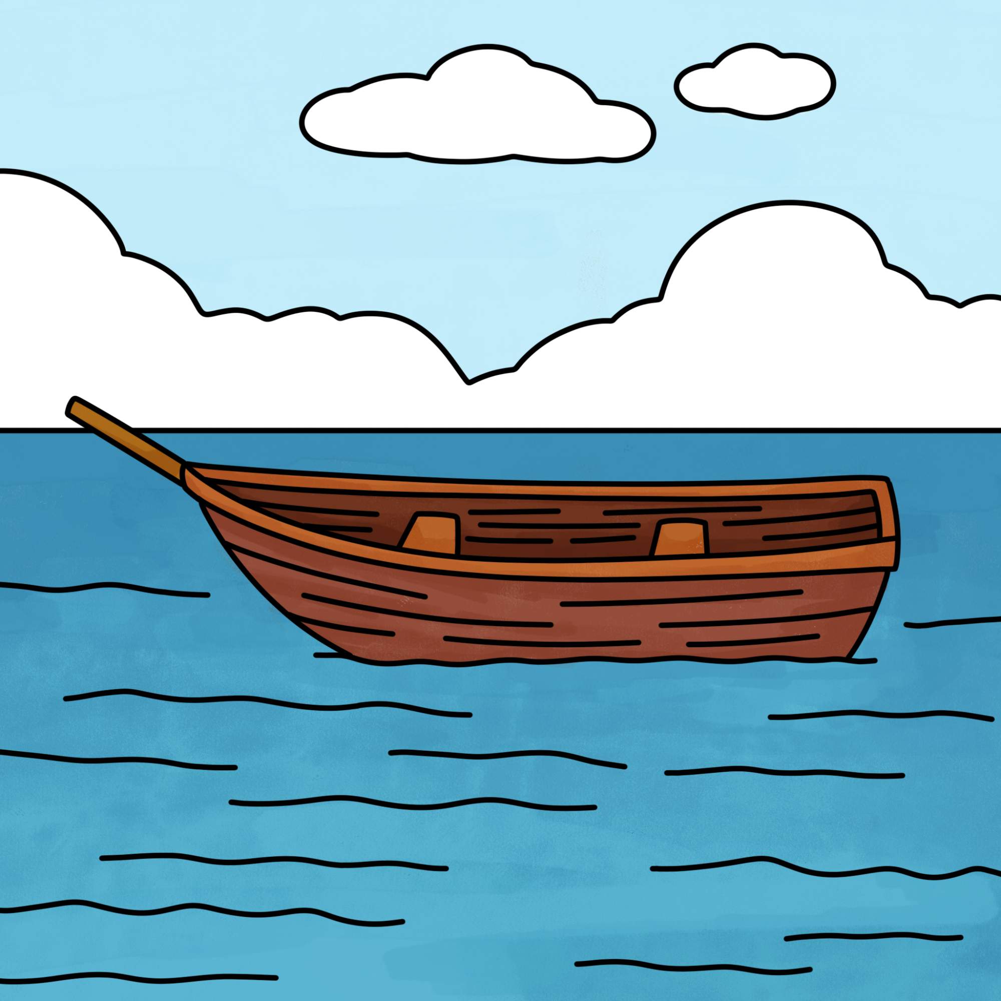 How to Draw a Boat - Step-11