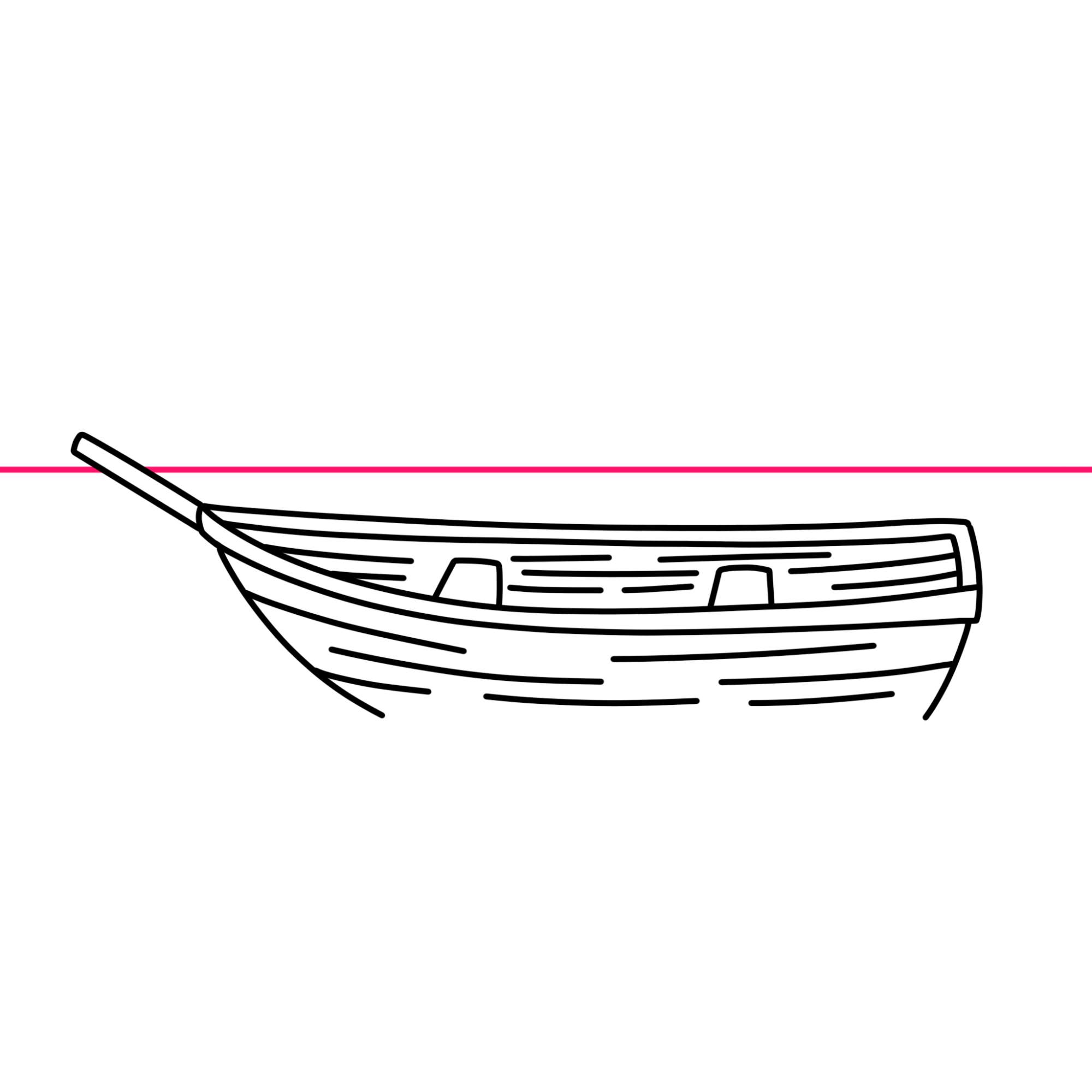 How to Draw a Boat - Step-6