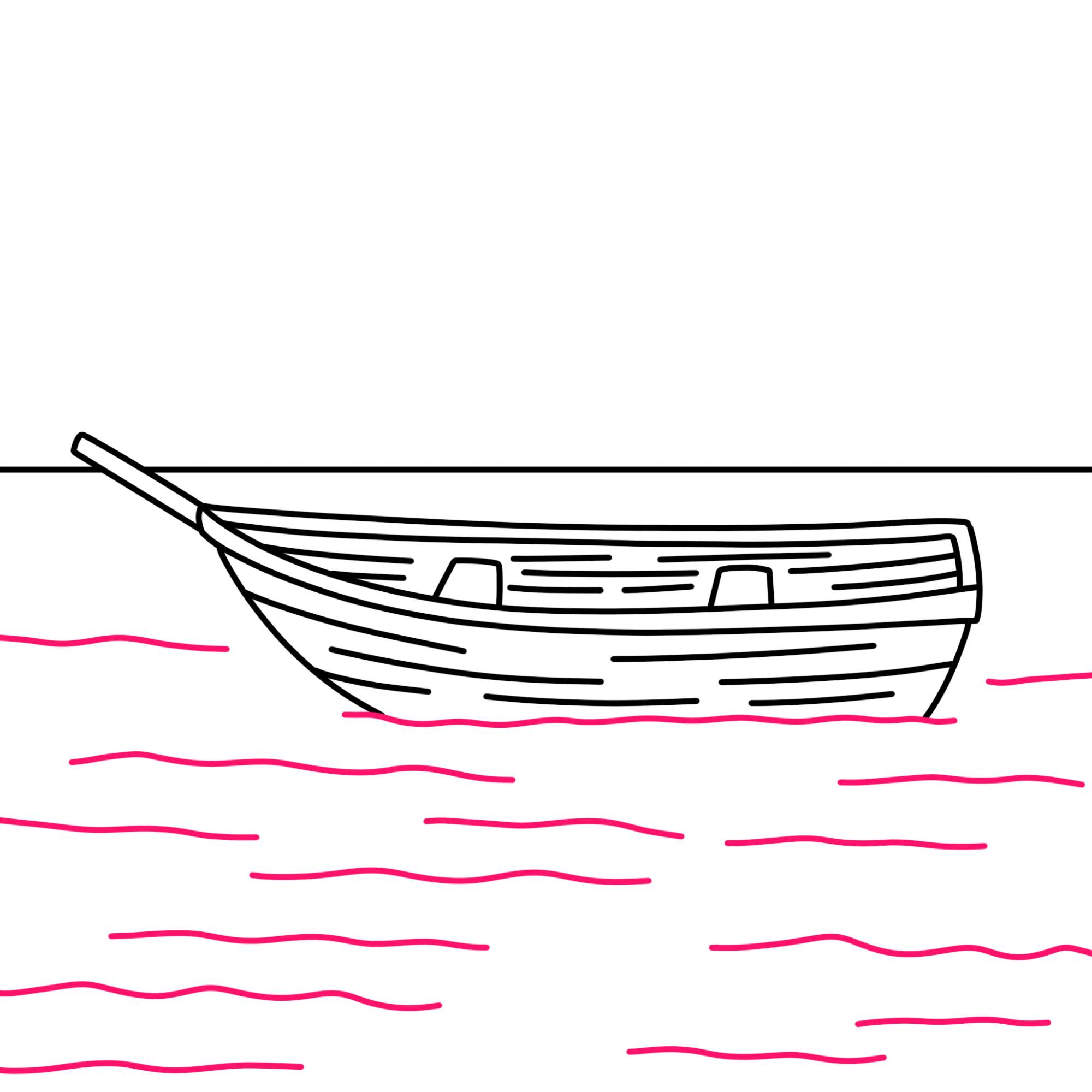 How to Draw a Boat - Step-7