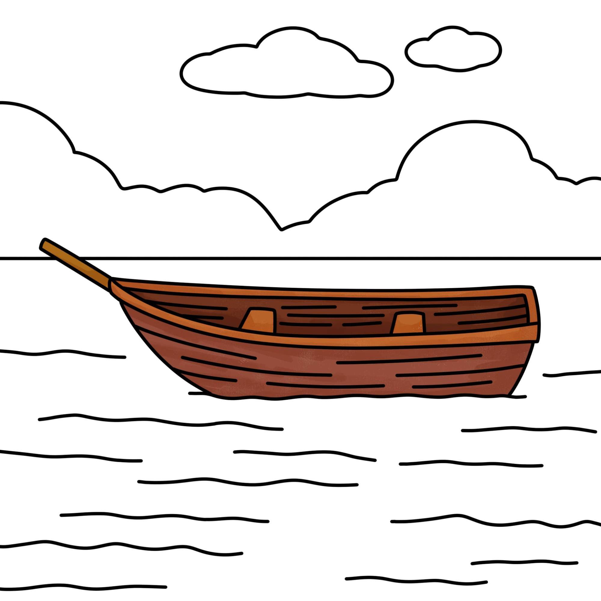 How to Draw a Boat - Step-9