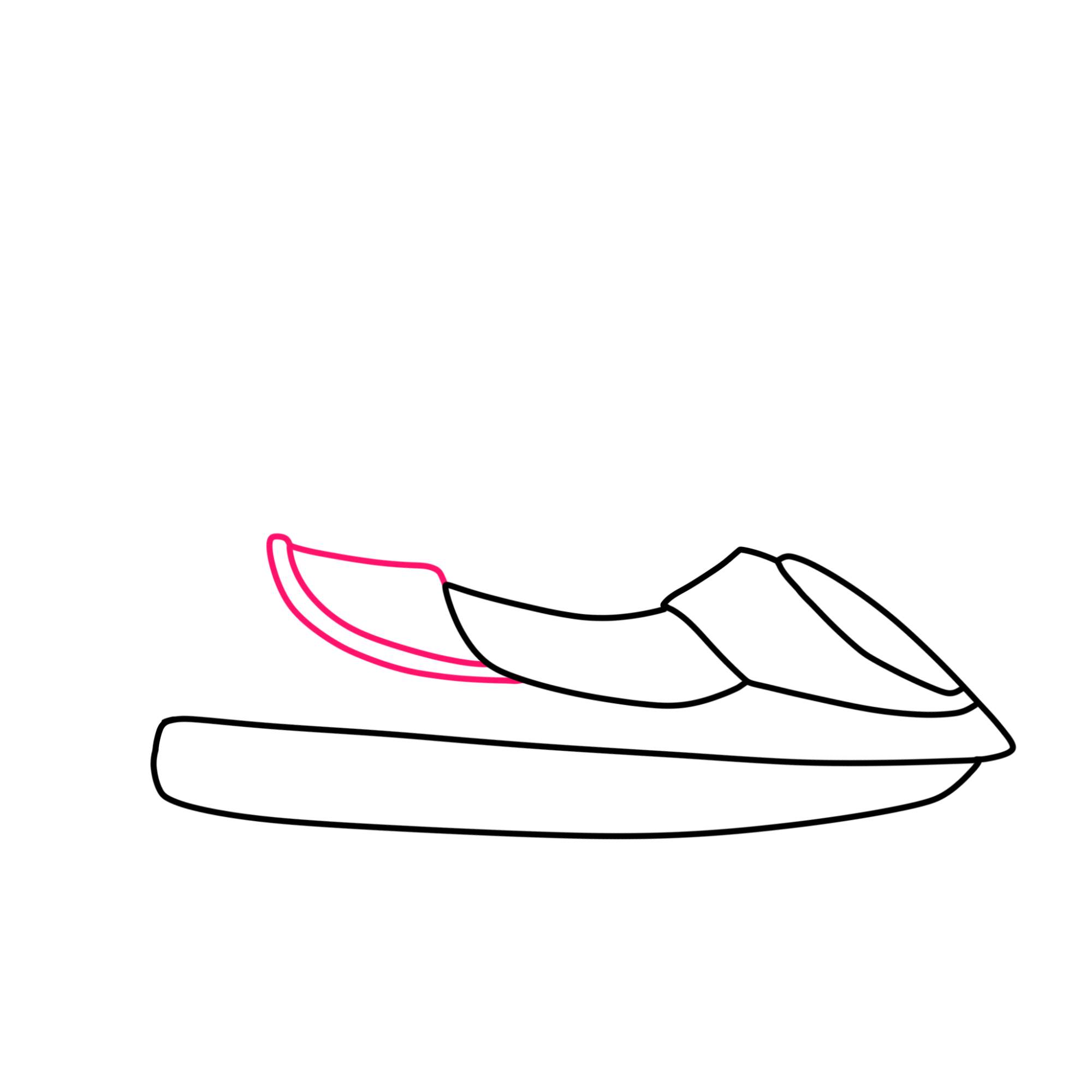 How to Draw a Jet Ski - Step-4