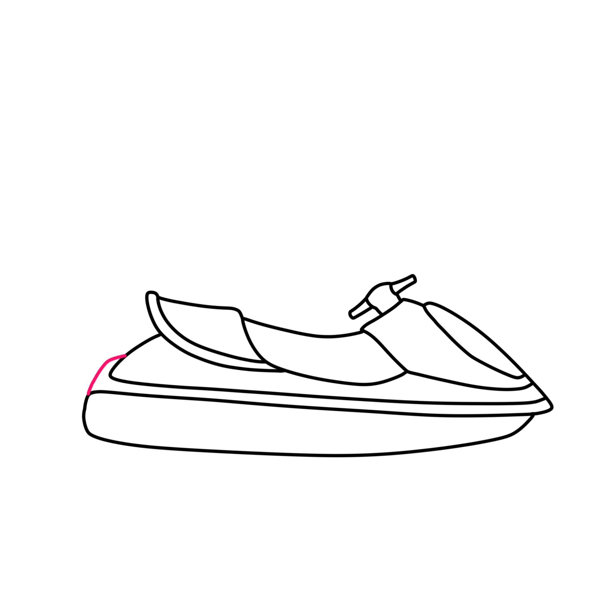 How to Draw a Jet Ski - Step-7