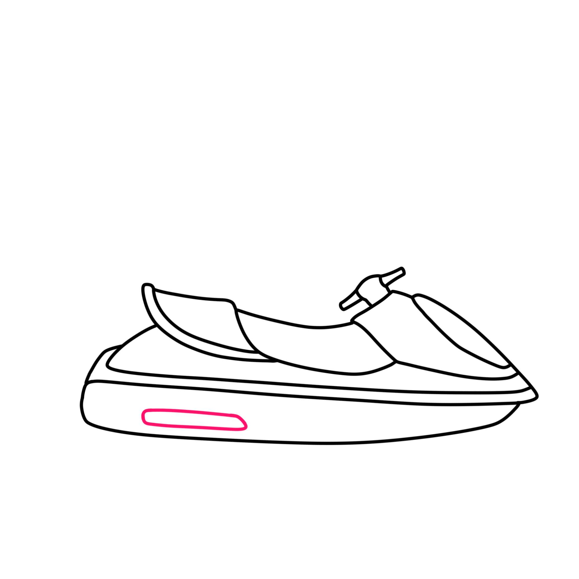 How to Draw a Jet Ski - Step-8