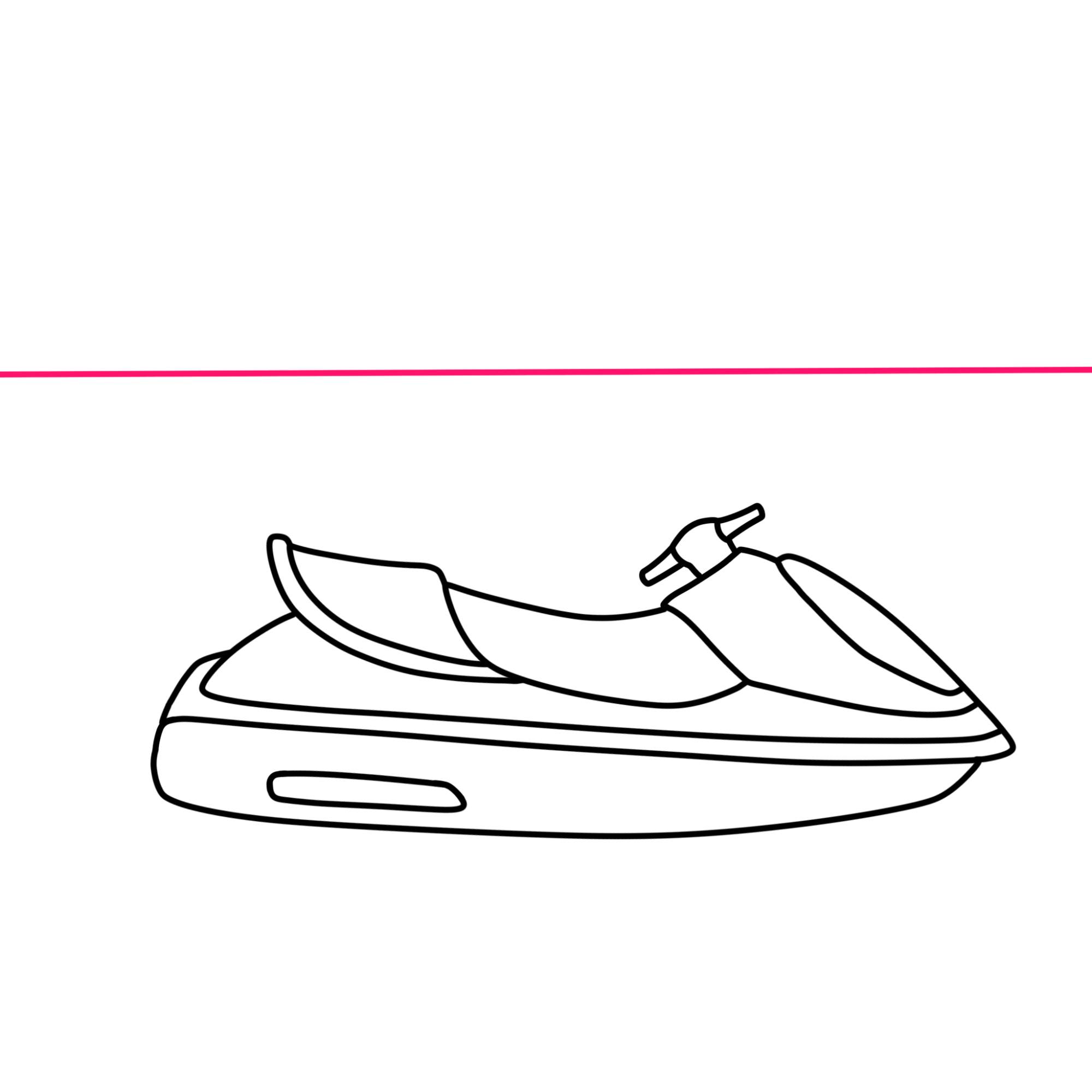 How to Draw a Jet Ski - Step-9