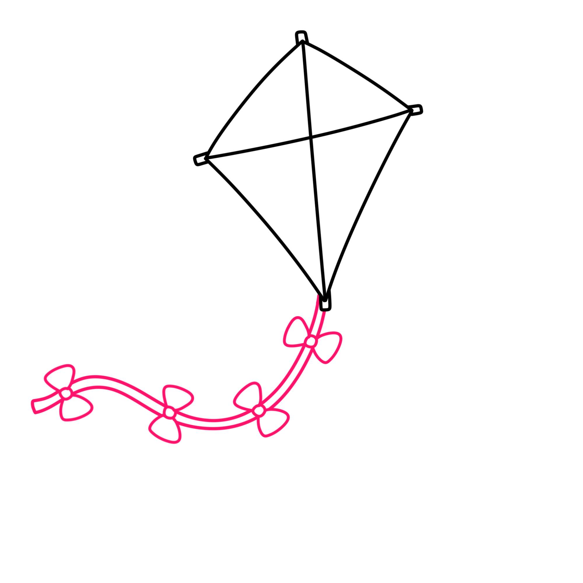 How to Draw a Kite - Step-4