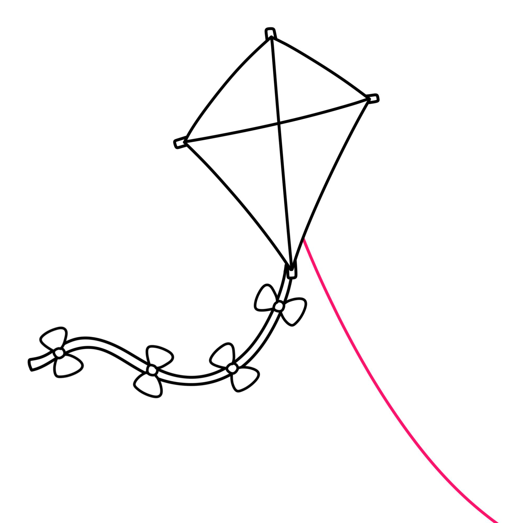 How to Draw a Kite - Step-5