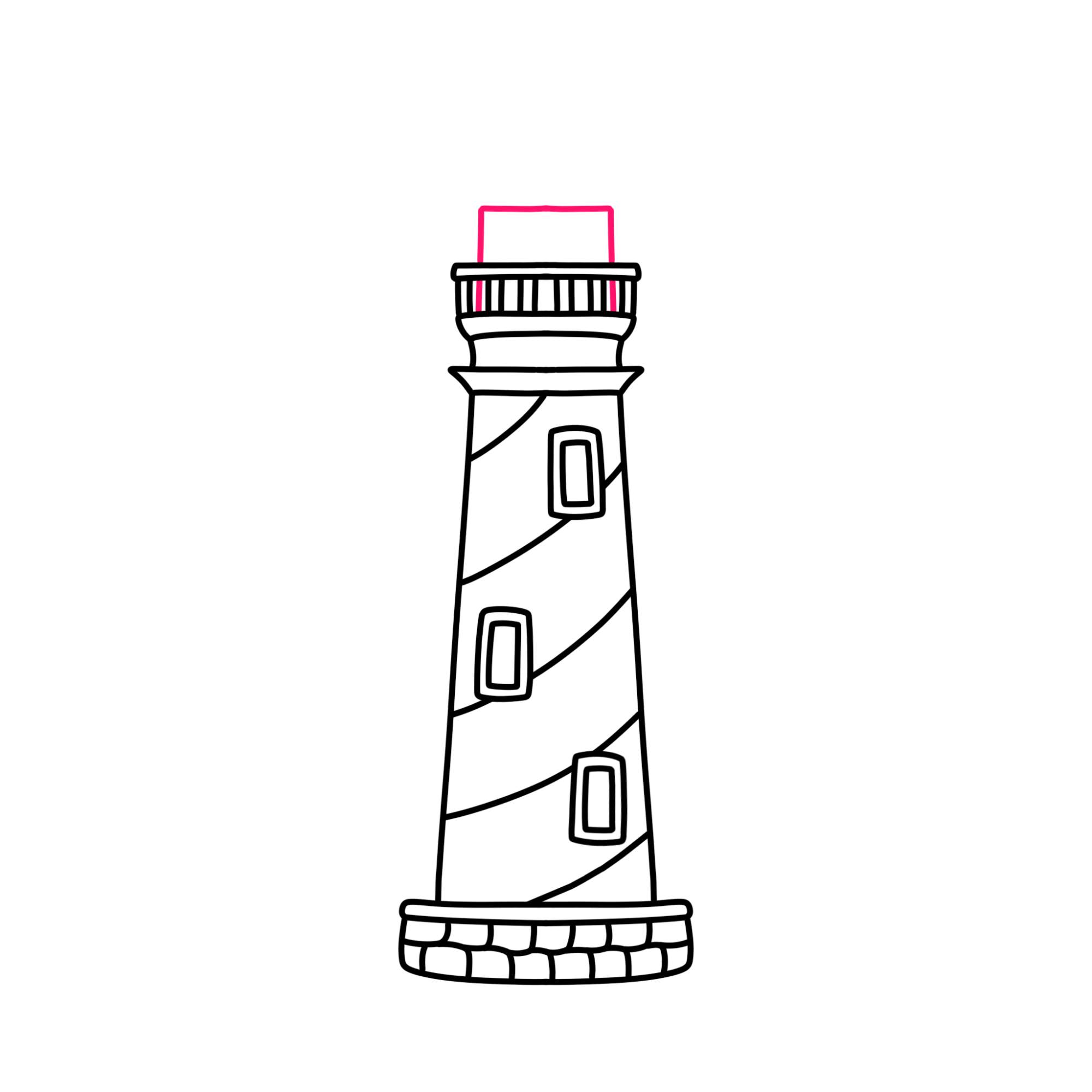 How to Draw a Lighthouse - Step-10