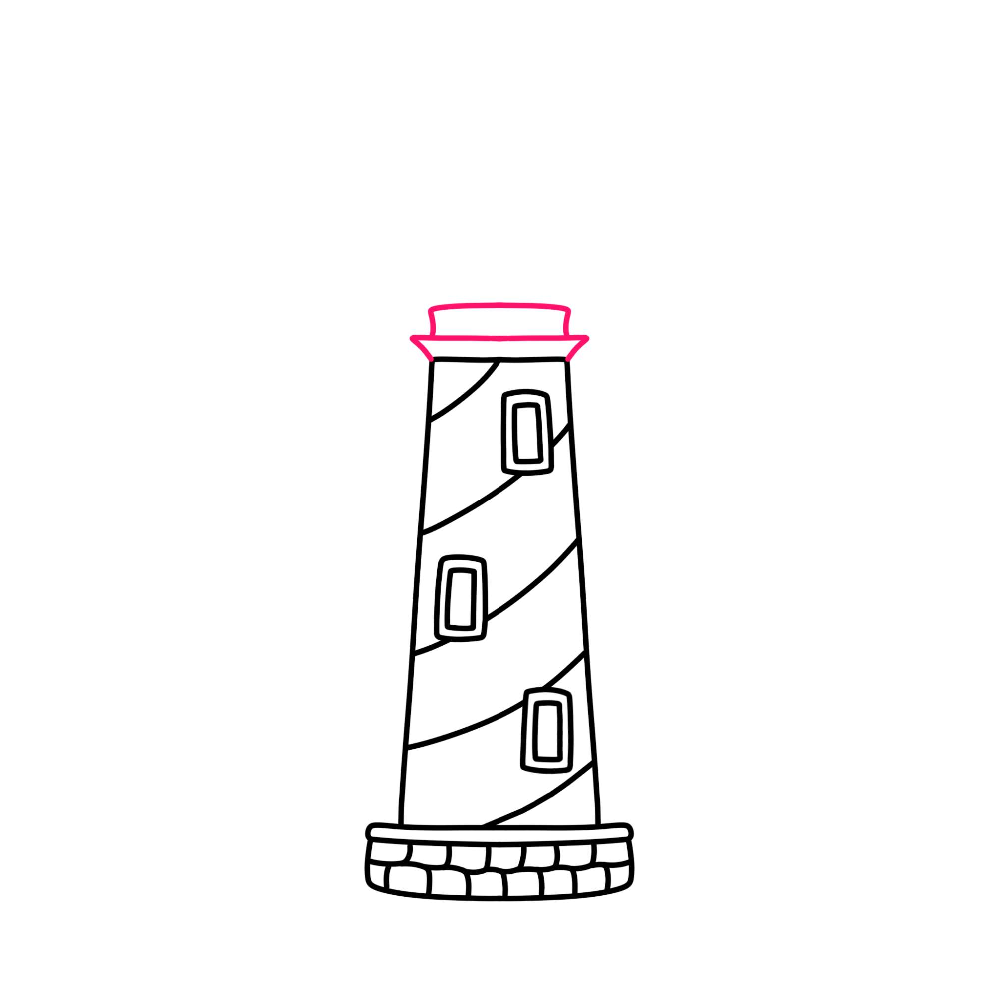 How to Draw a Lighthouse - Step-6