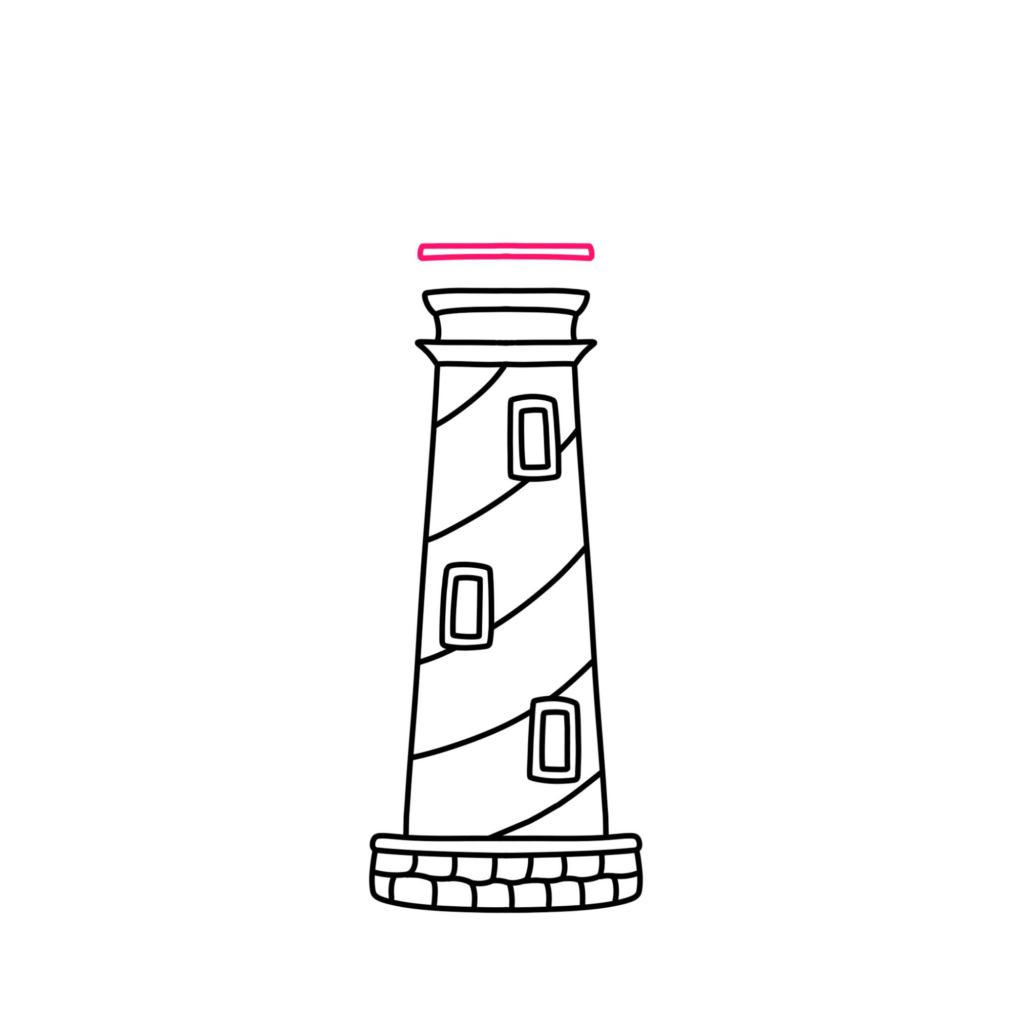 How to Draw a Lighthouse - Step-8