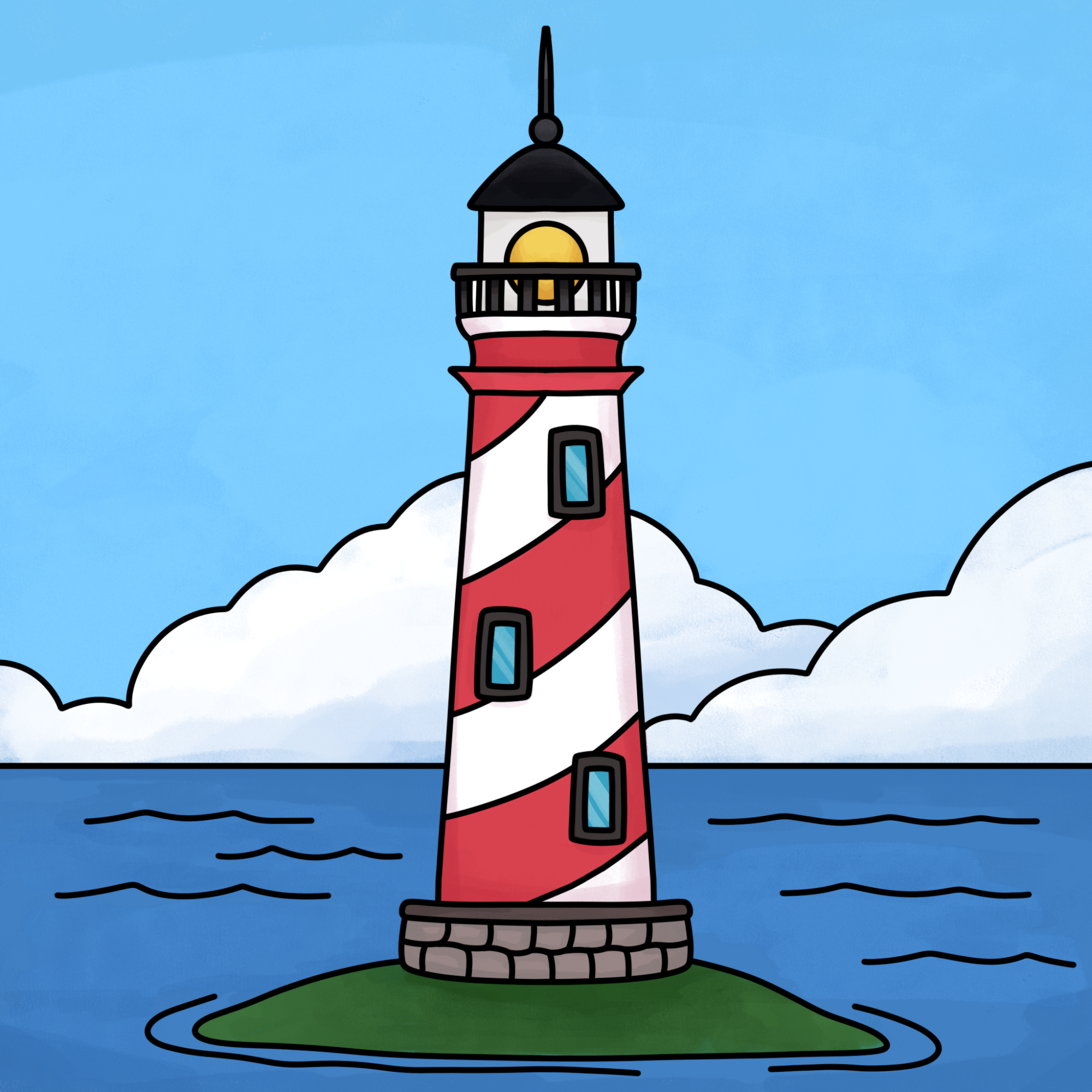 How to Draw a Lighthouse