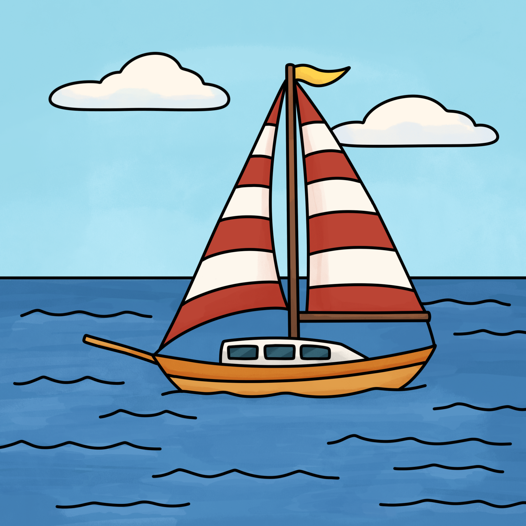 How to Draw a Sailboat