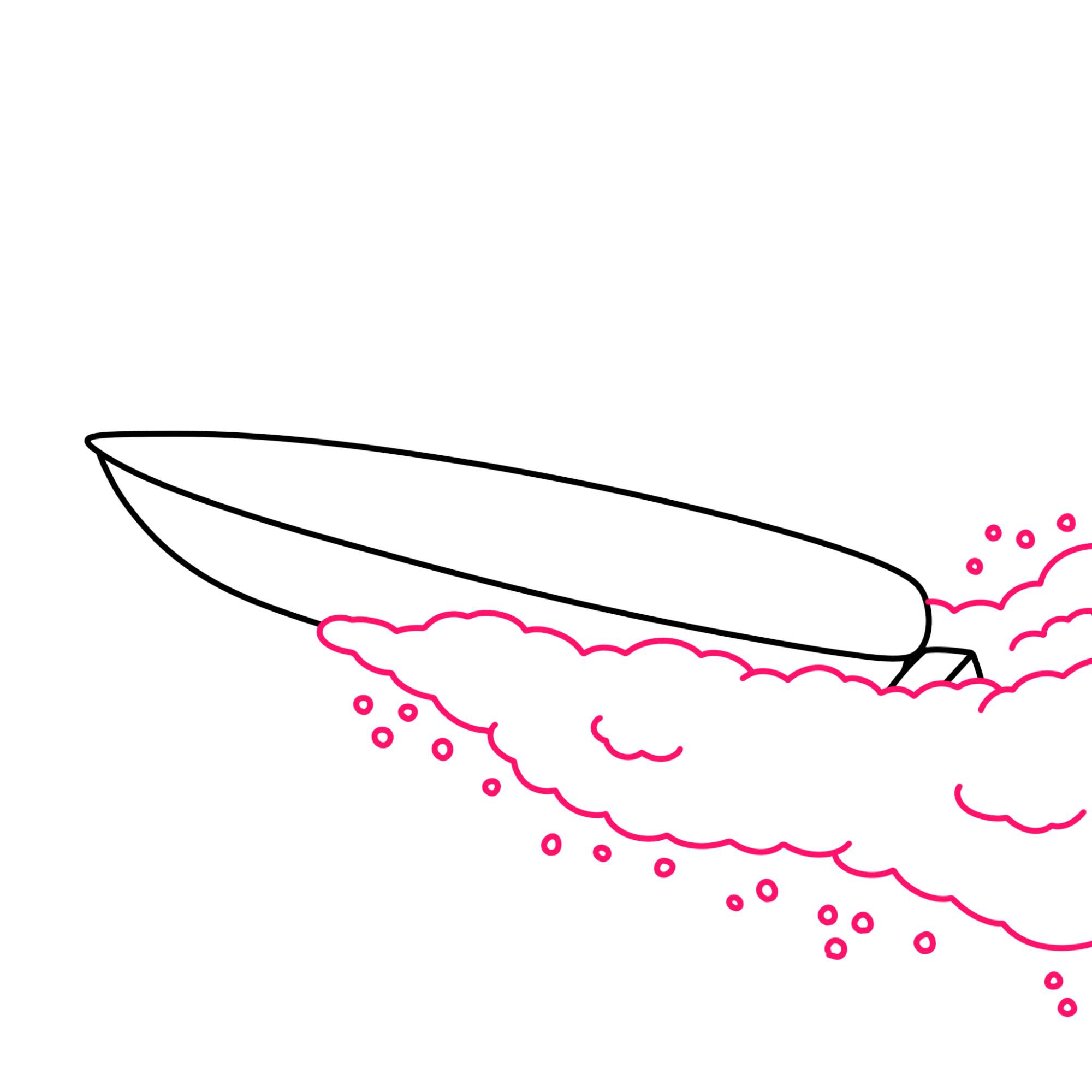 How to Draw a Speedboat - Step-4