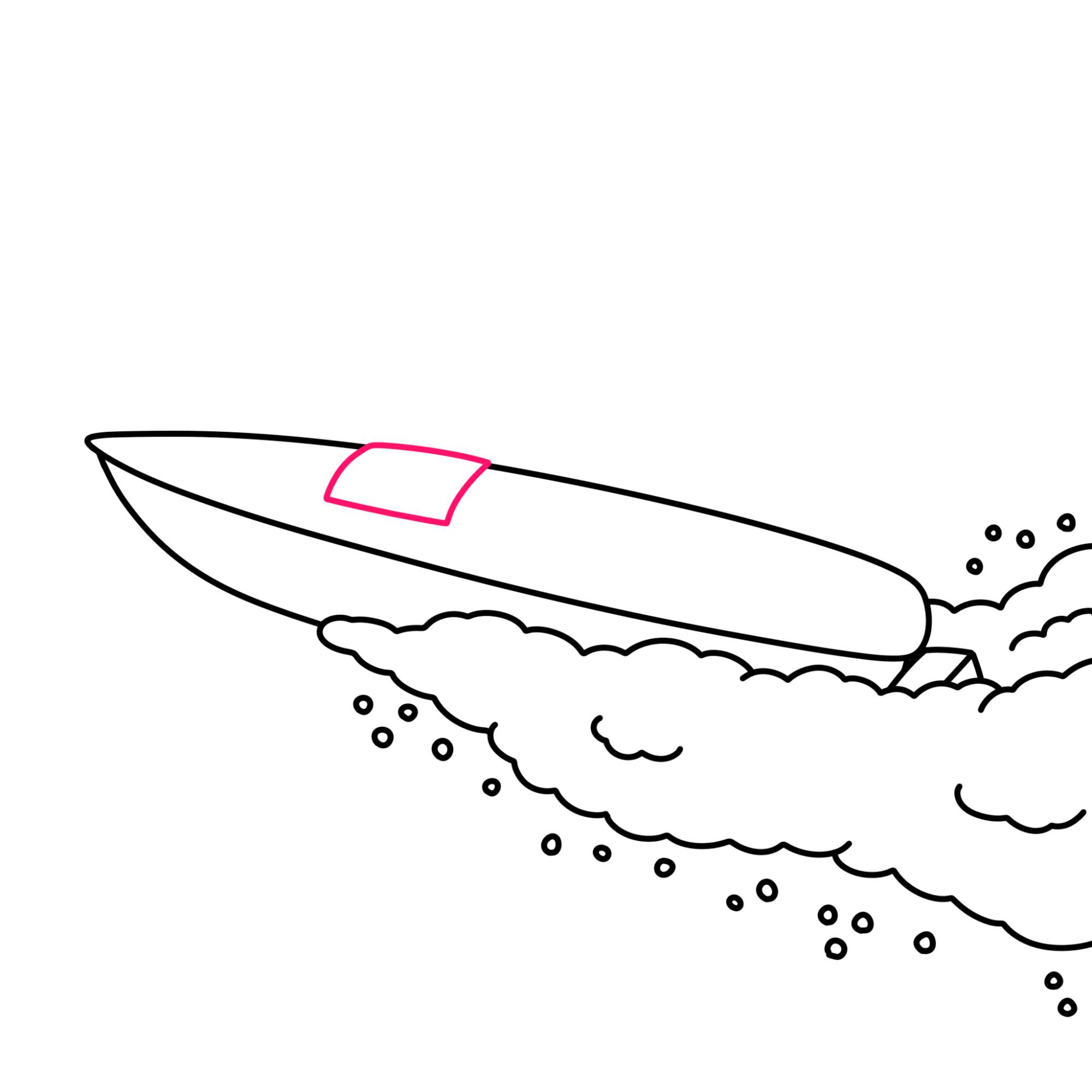 How to Draw a Speedboat - Step-5