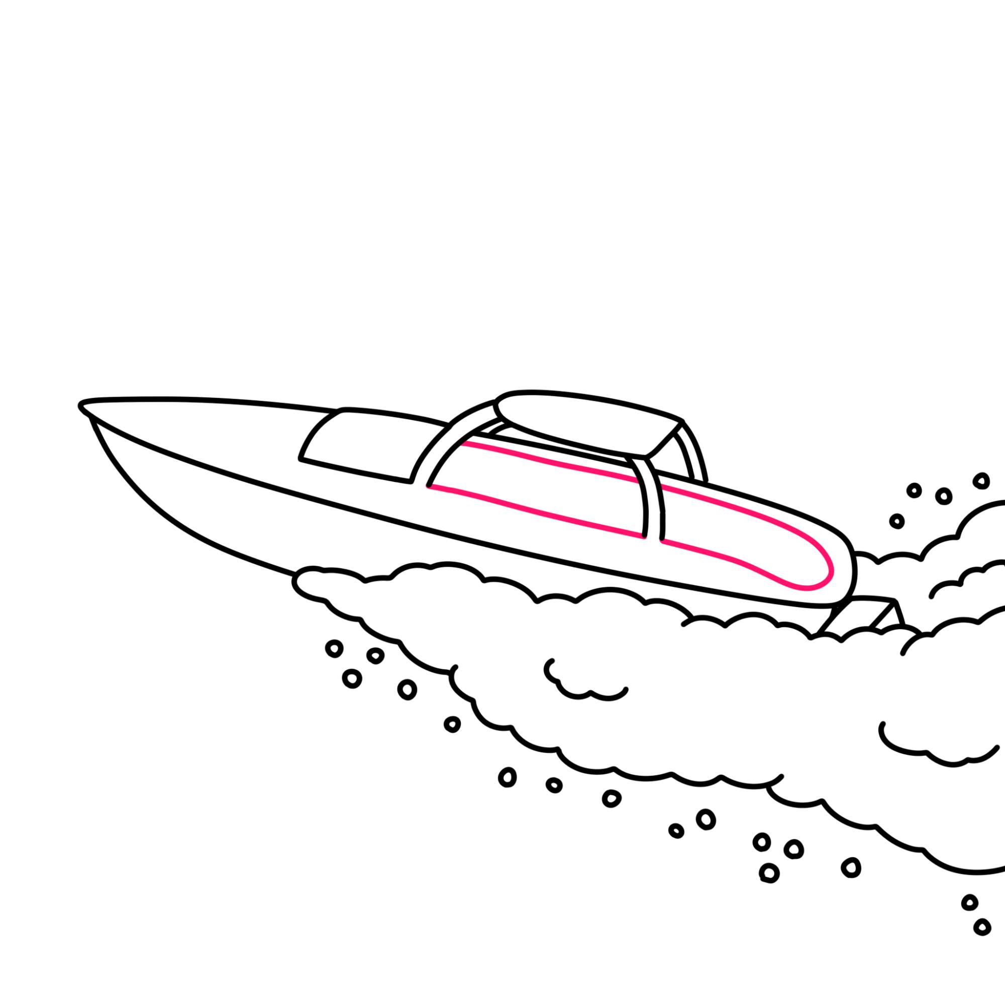 How to Draw a Speedboat - Step-7