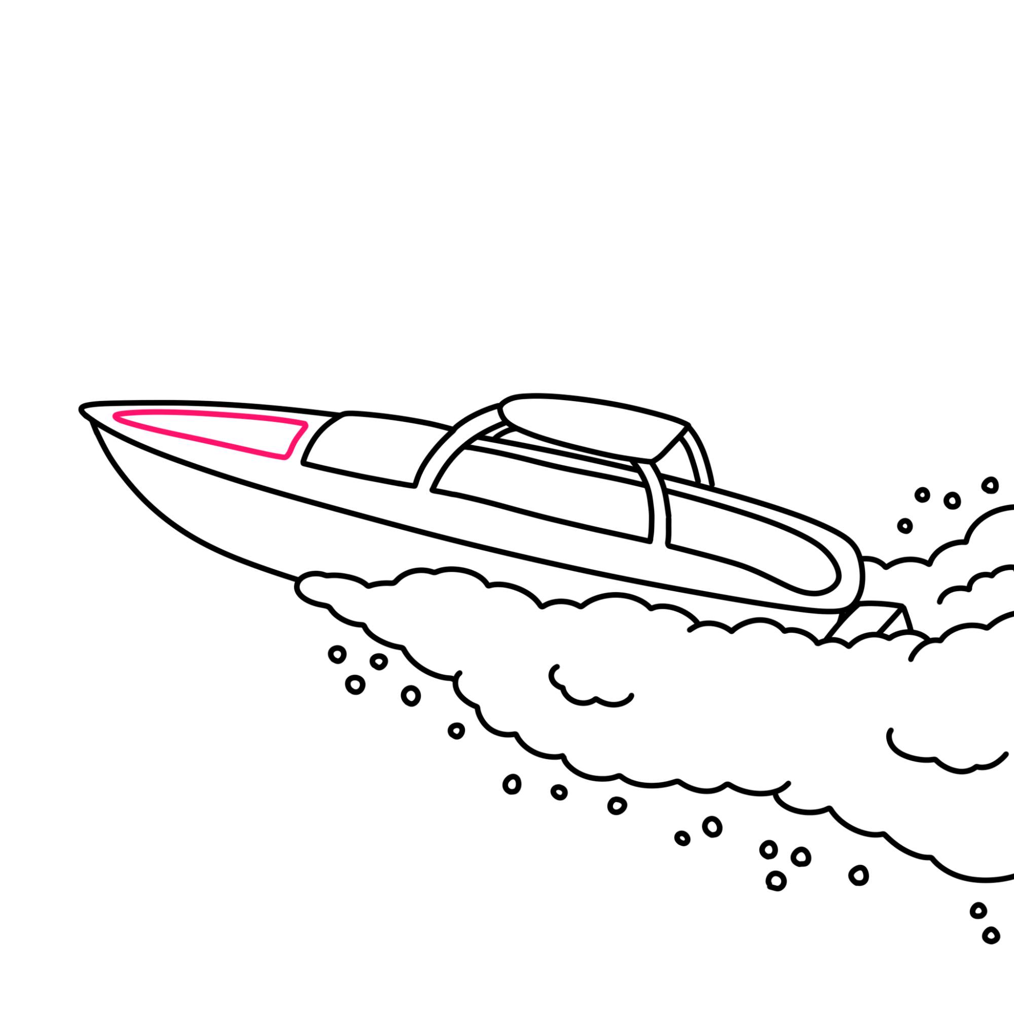 How to Draw a Speedboat - Step-8