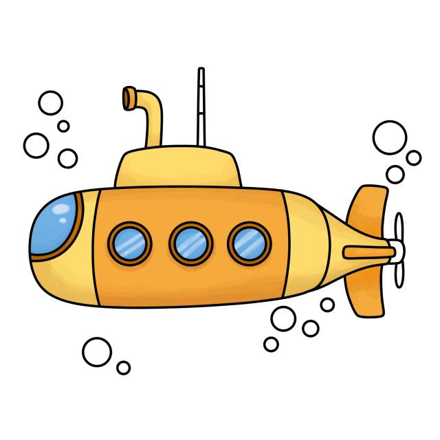 How to Draw a Submarine - Drawing with Dawn