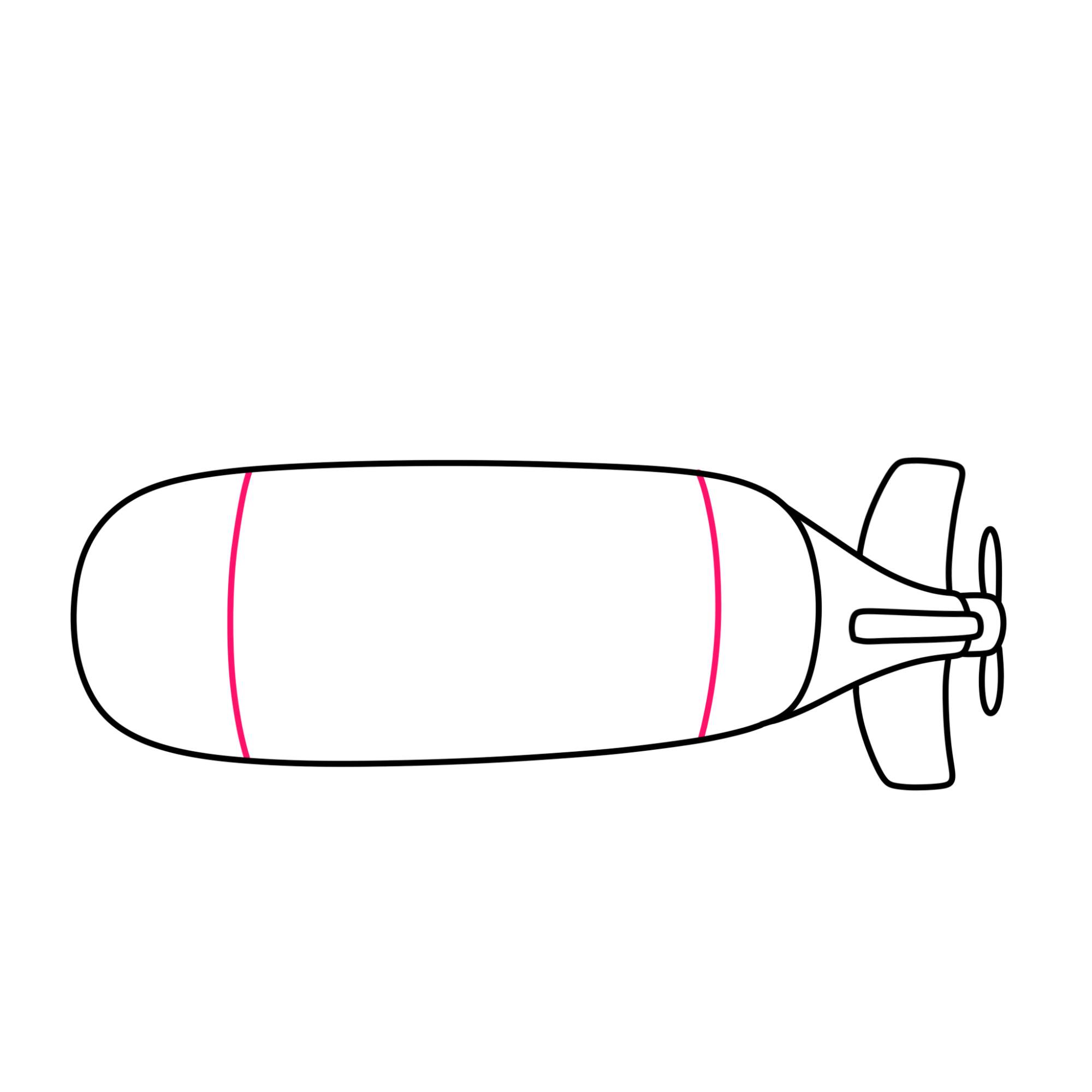 How to Draw a Submarine - Step-5