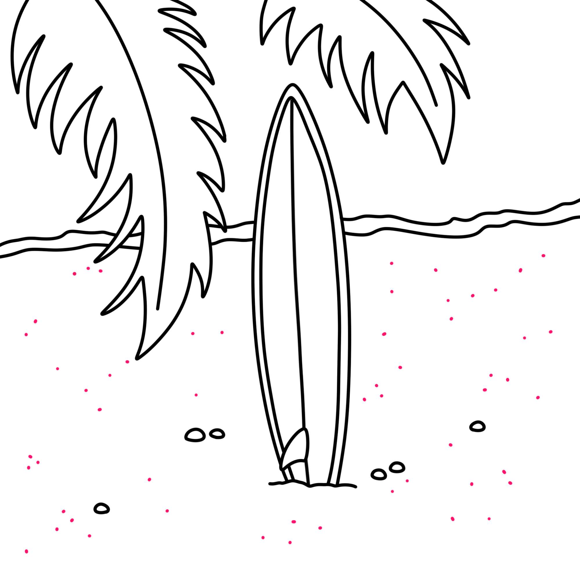 How to Draw a Surfboard - Step-10