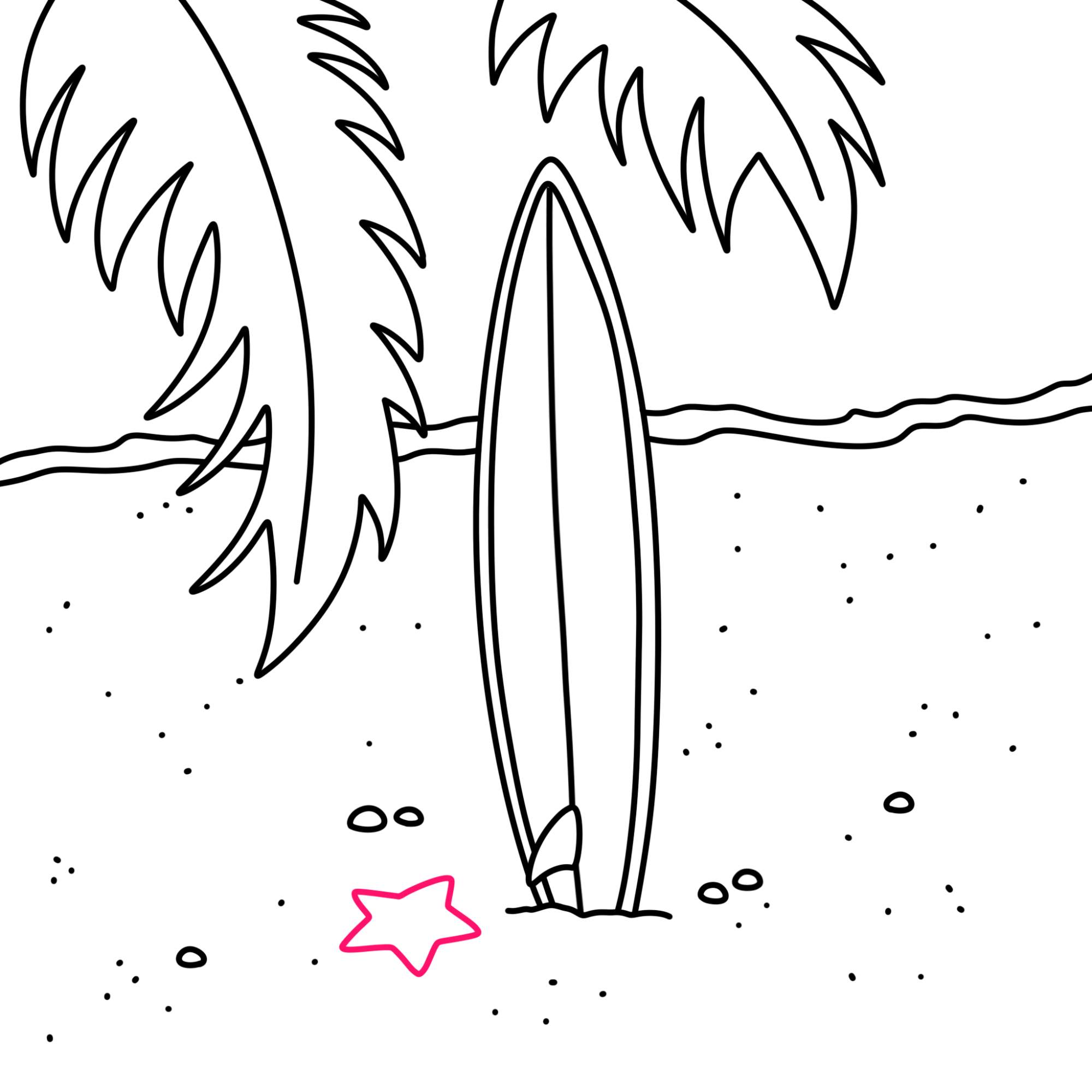 How to Draw a Surfboard - Step-11