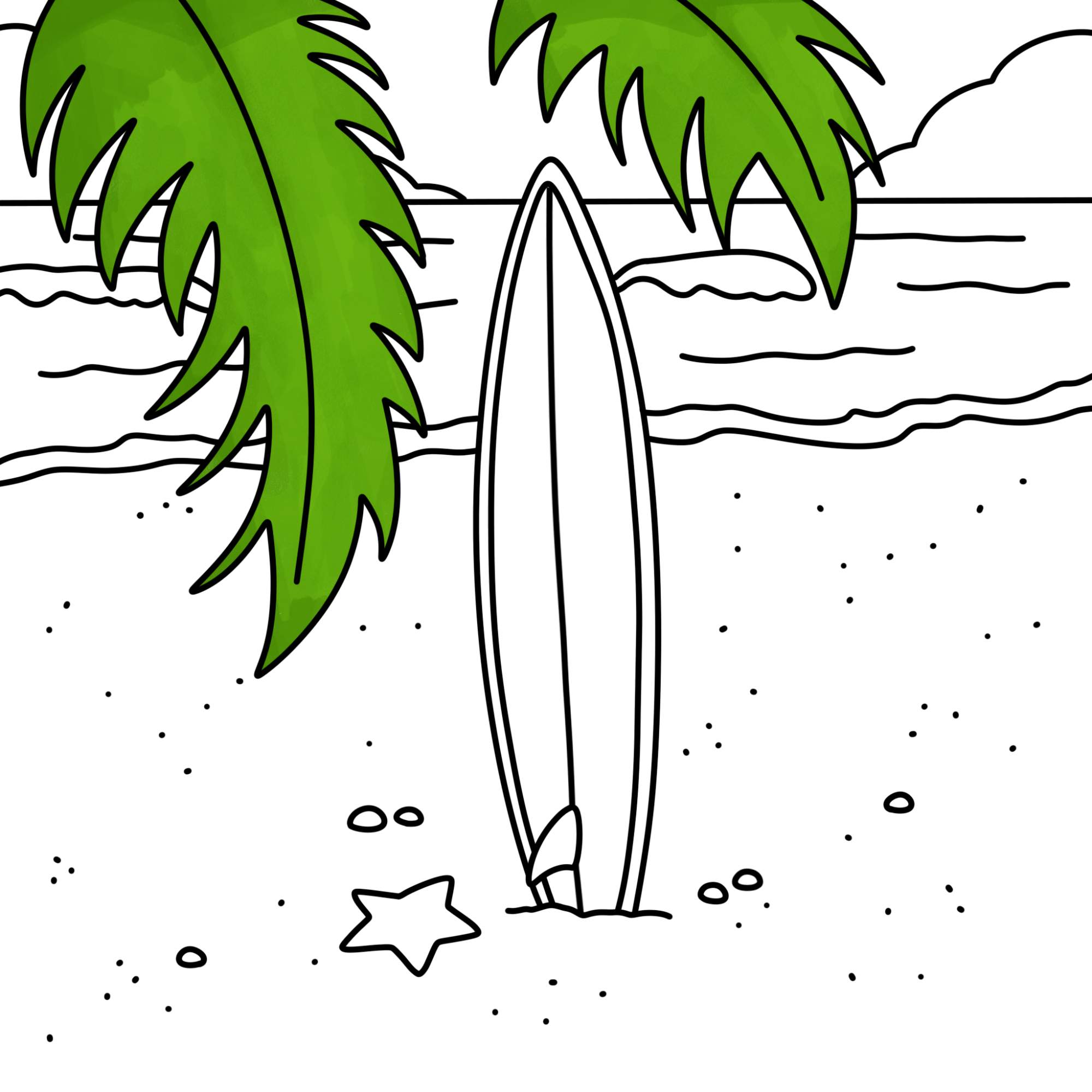 How to Draw a Surfboard - Step-15