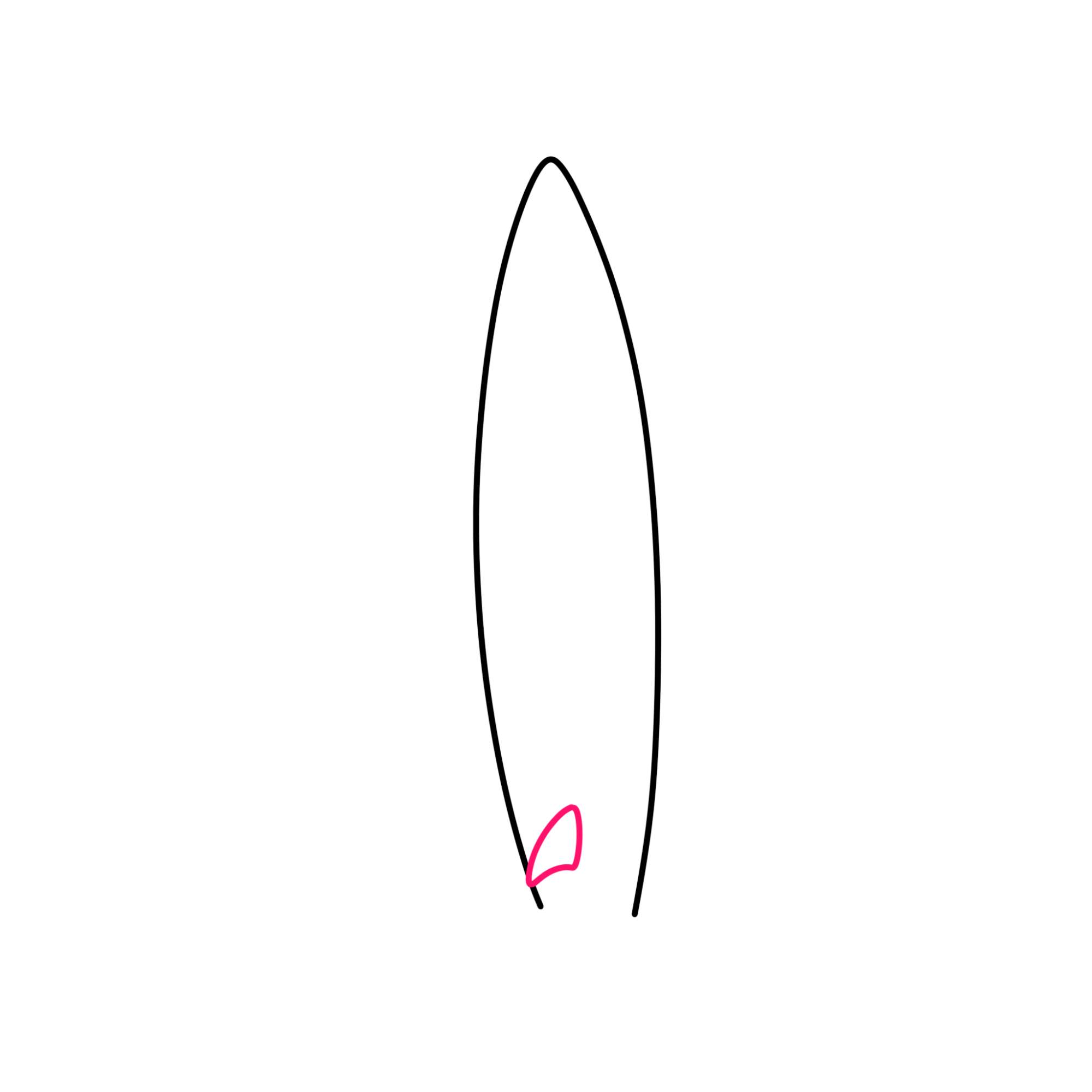 How to Draw a Surfboard - Step-2