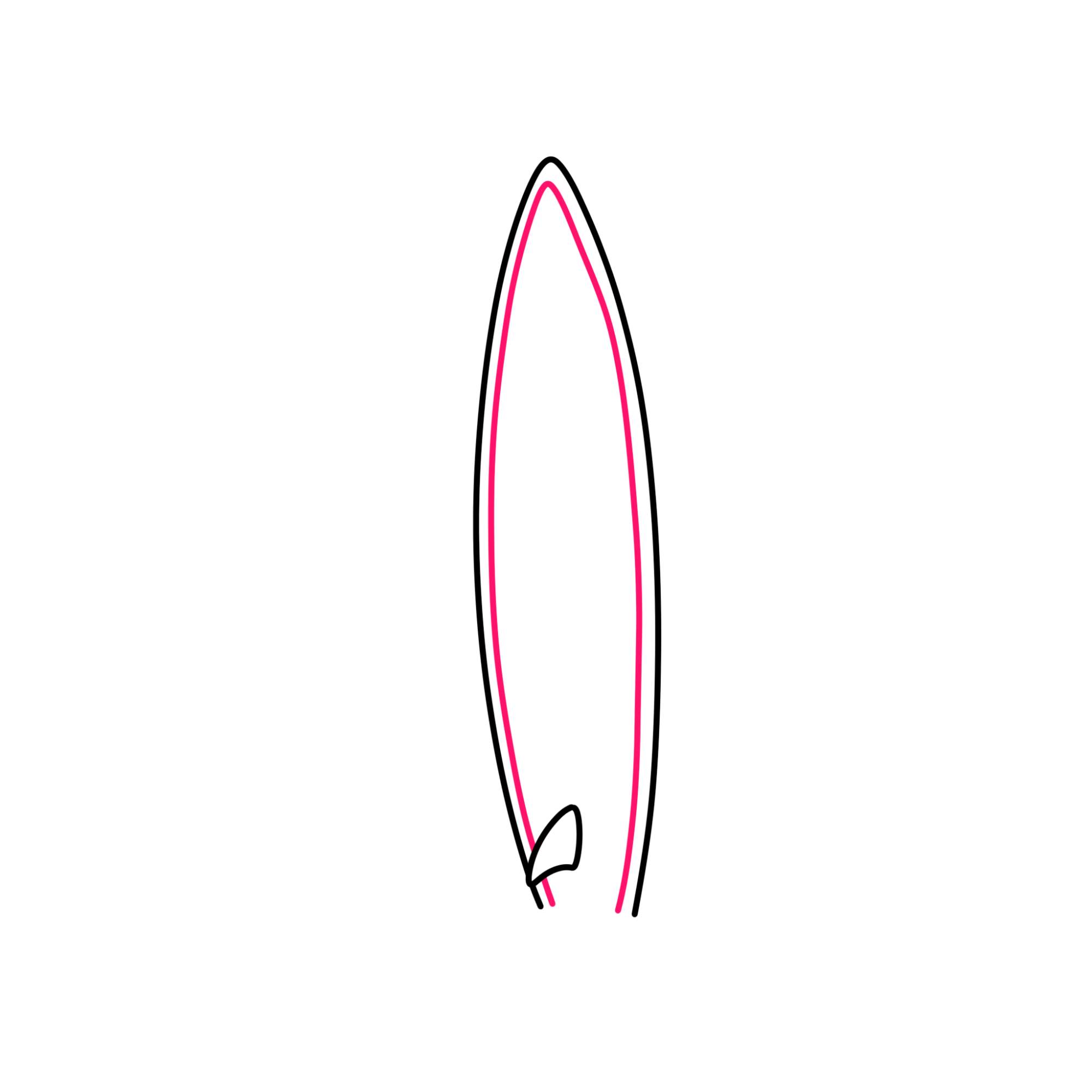 How to Draw a Surfboard - Step-3