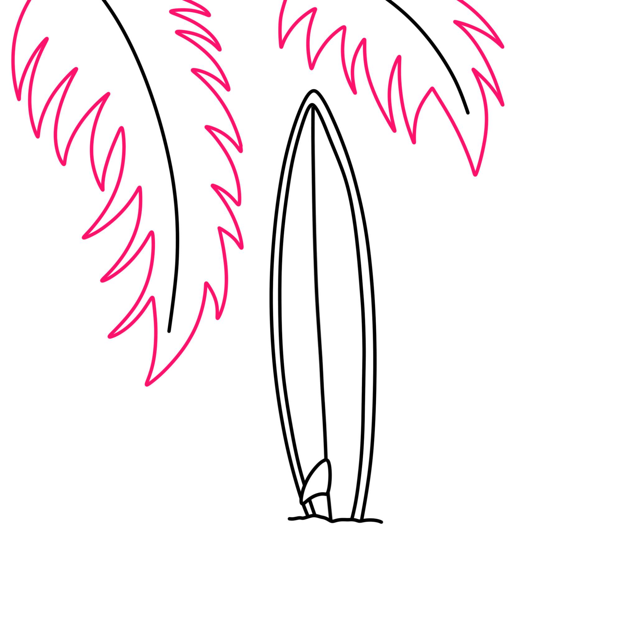 How to Draw a Surfboard - Step-7