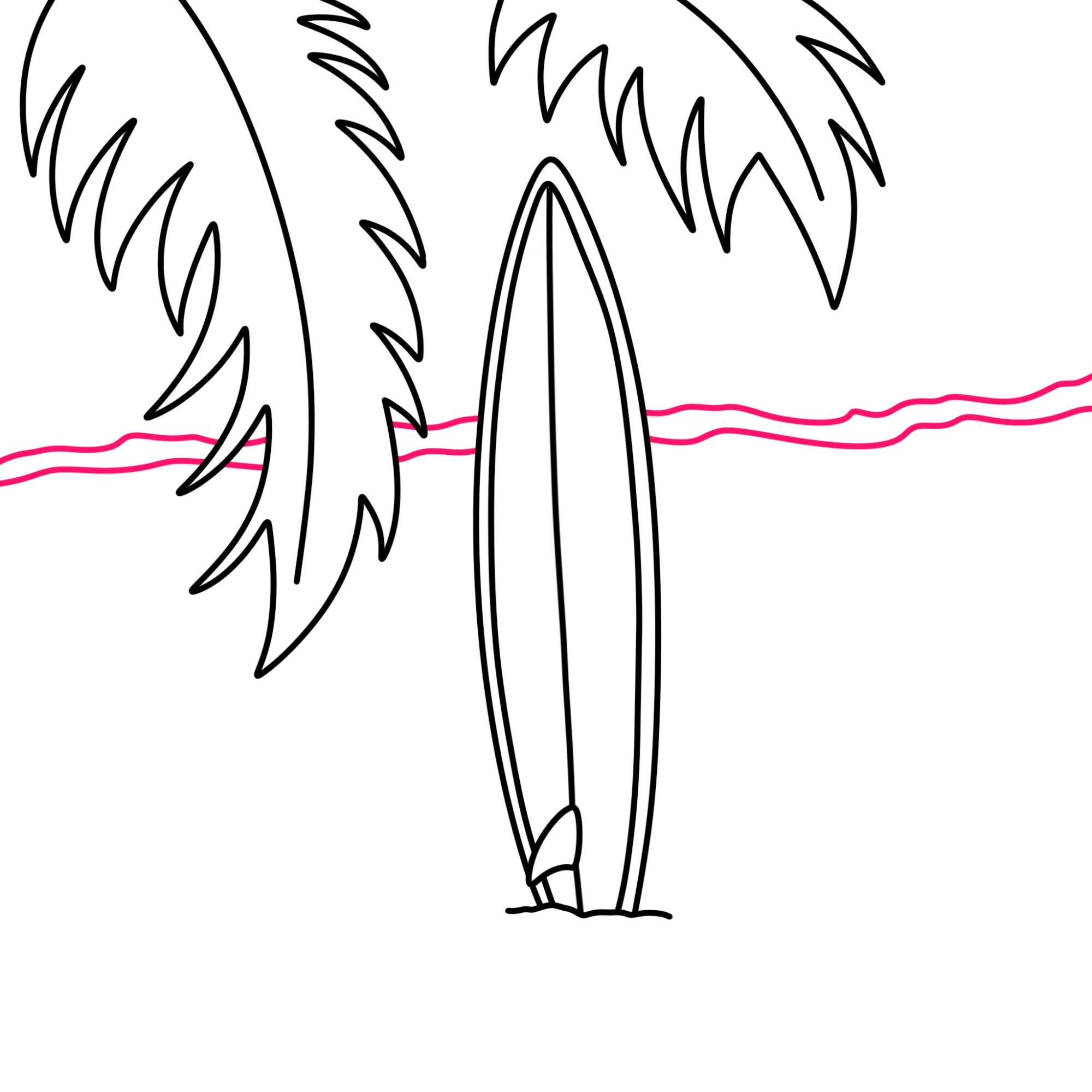 How to Draw a Surfboard - Step-8