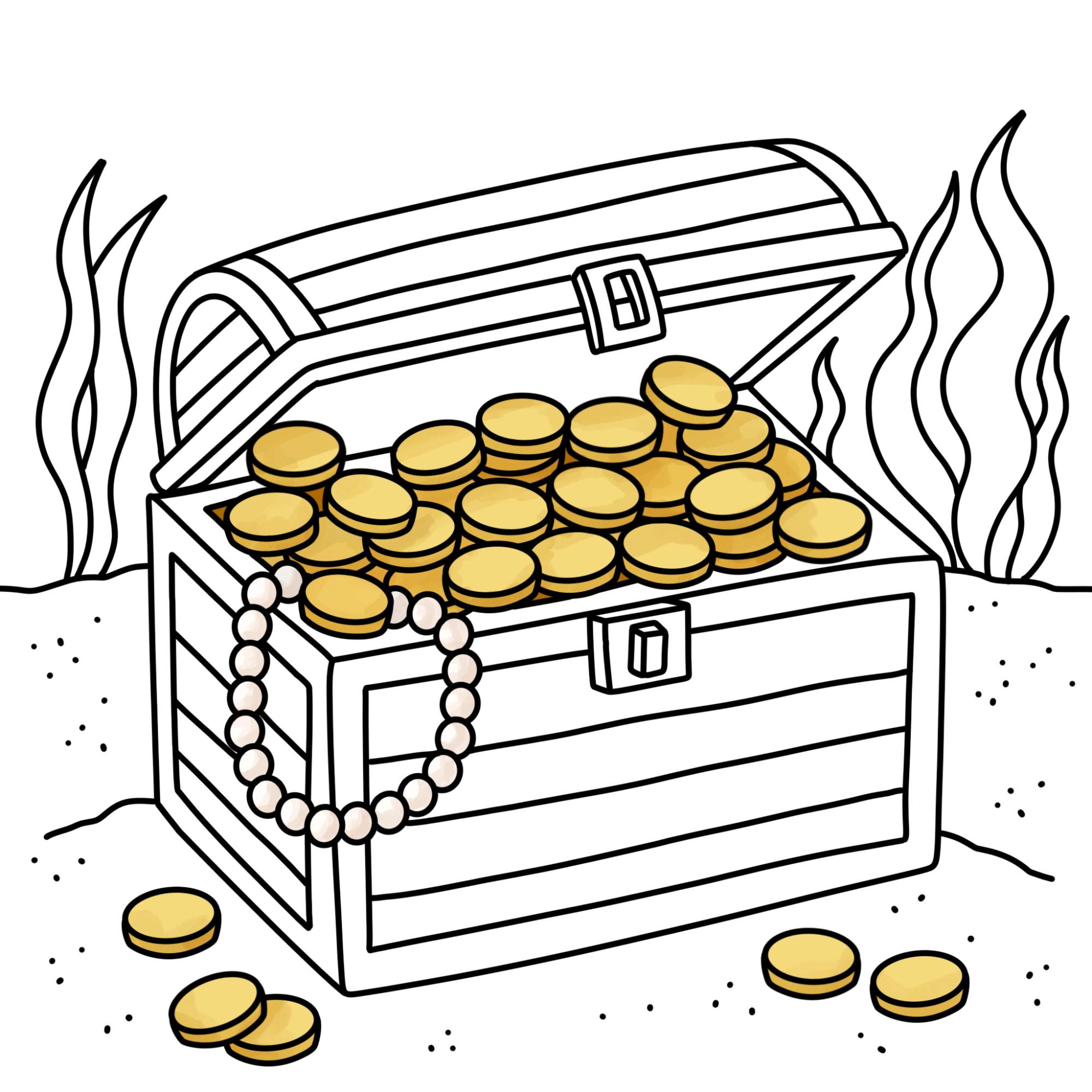 How to Draw a Treasure Chest - Step-15