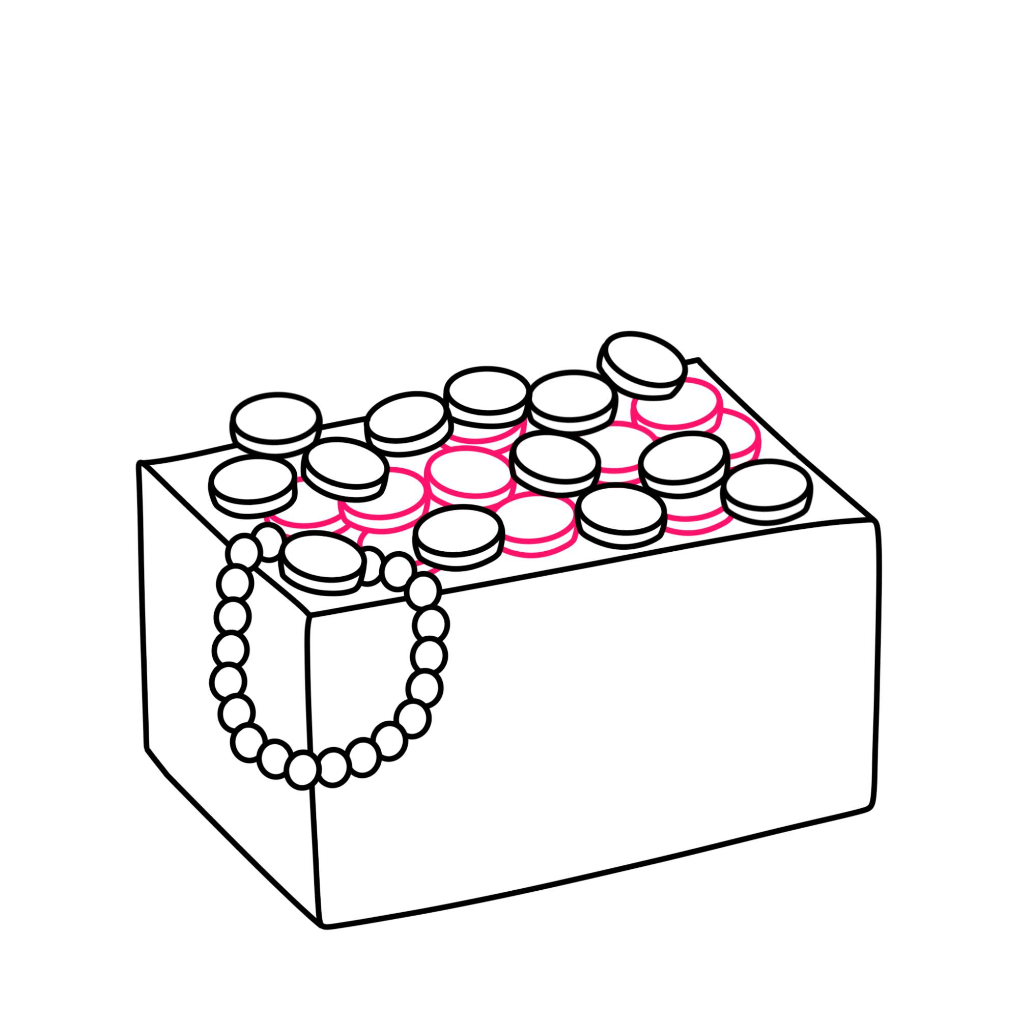 How to Draw a Treasure Chest - Step-4