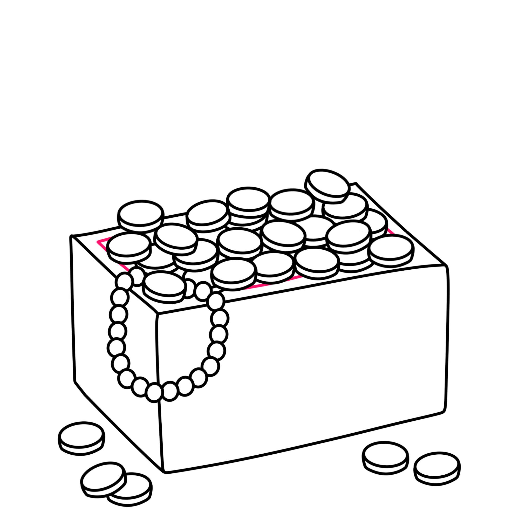 How to Draw a Treasure Chest - Step-6