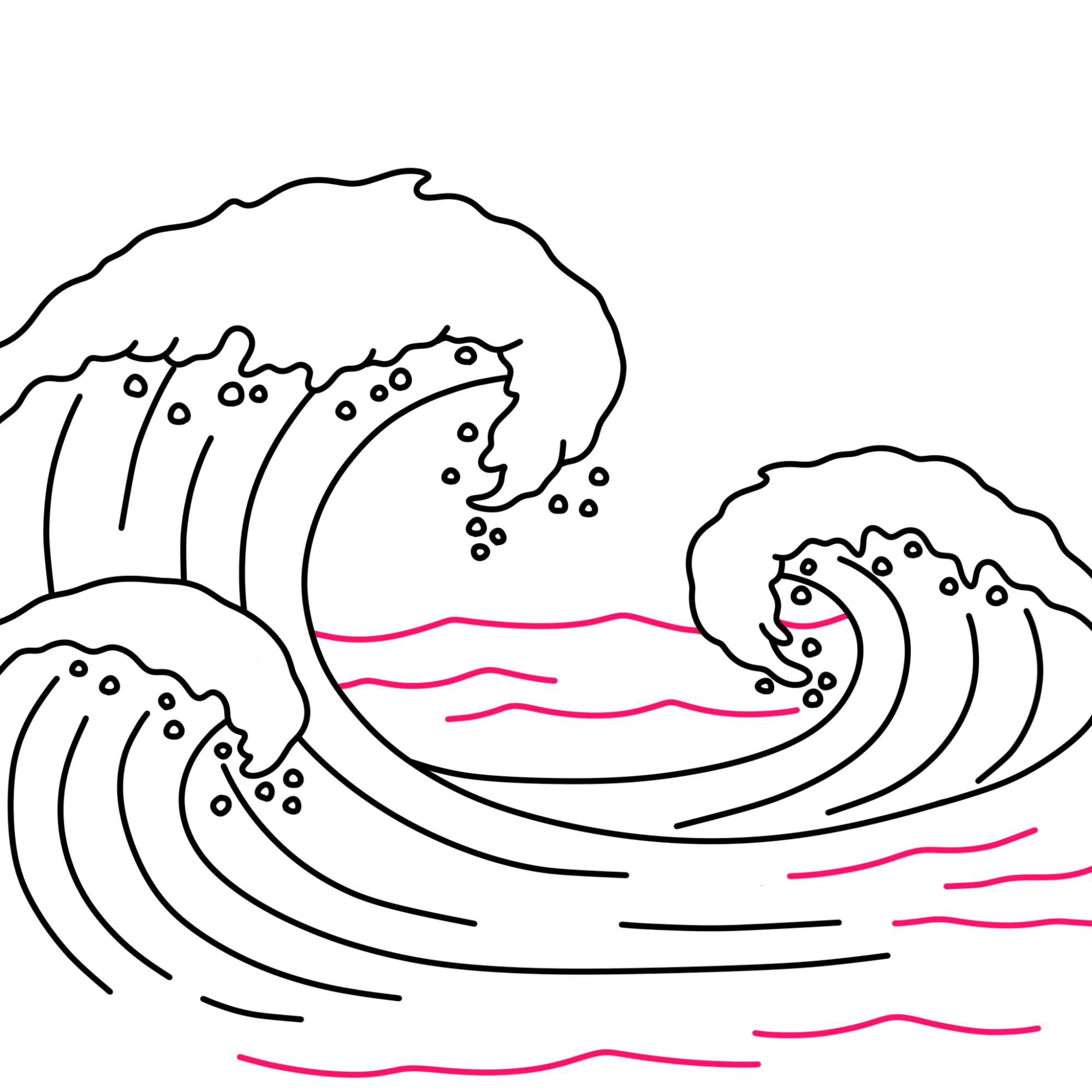 How to Draw a Wave - Step-10